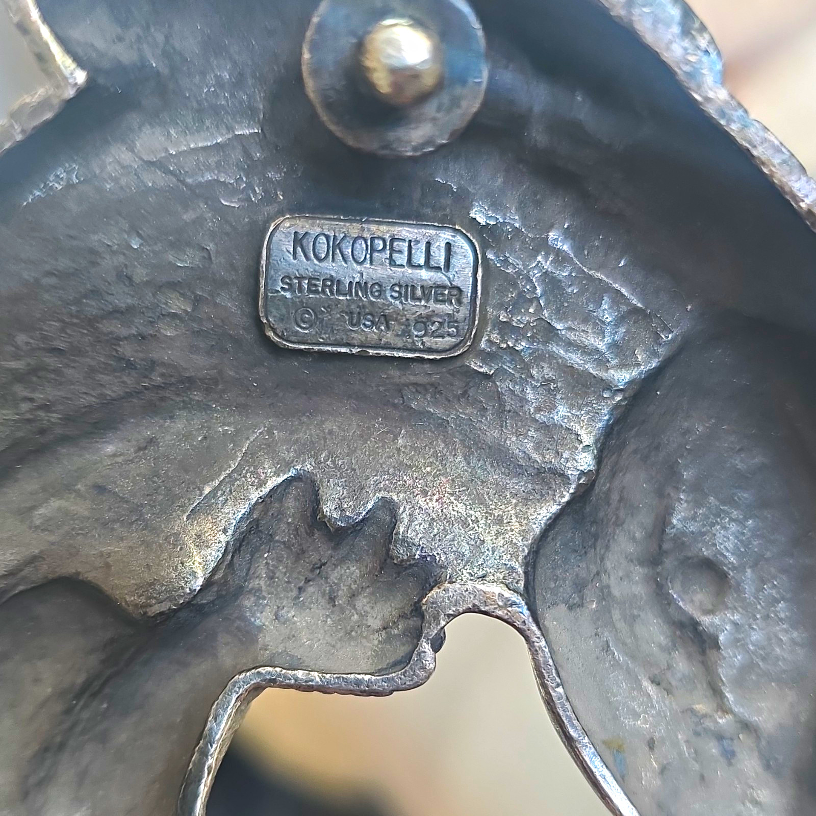 Vintage Sterling Silver Dish Marked Kokopelli Sterling Silver USA 1925 Vintage Sterling Silver Dish Marked Kokopelli Sterling Silver USA 1925