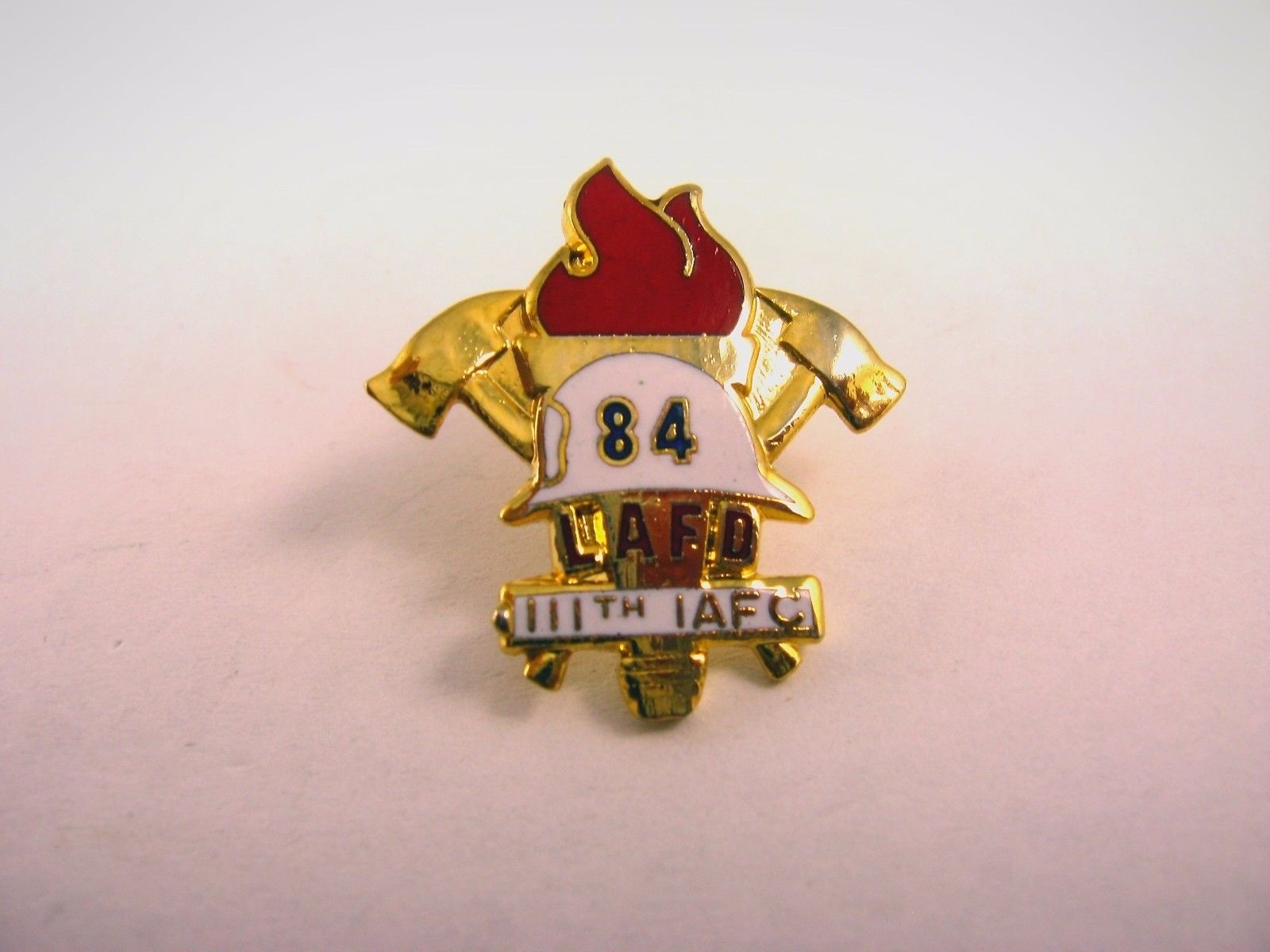 Vintage 1984 LAFD Los Angeles Fire Dept 111th IAFC Conference Enamel Lapel Pin Vintage 1984 LAFD Los Angeles Fire Dept 111th IAFC Conference Enamel Lapel Pin