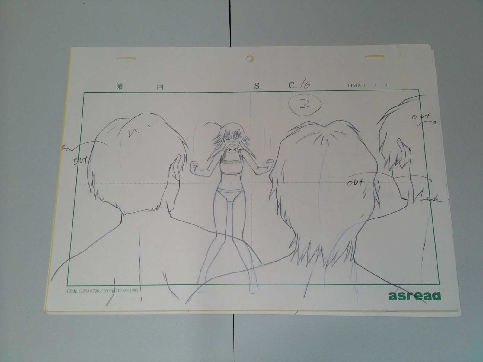 Shuffle Anime Cel Production Genga Set (7pcs) – Asread Studio