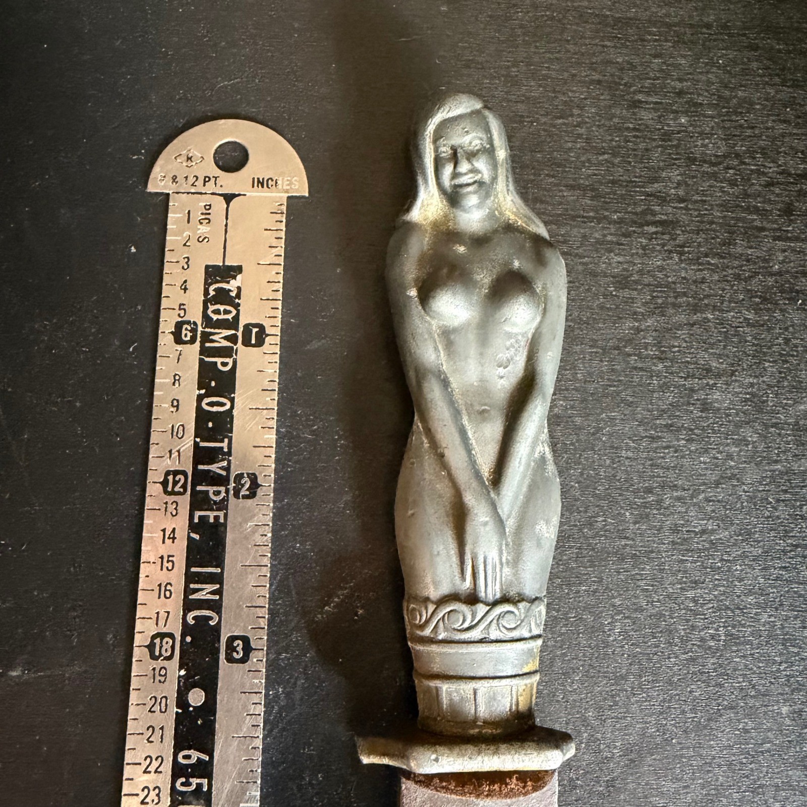Vintage Korium Solingen Steel Nude Woman Figural Letter Opener Dagger Germany Vintage Korium Solingen Steel Nude Woman Figural Letter Opener Dagger Germany
