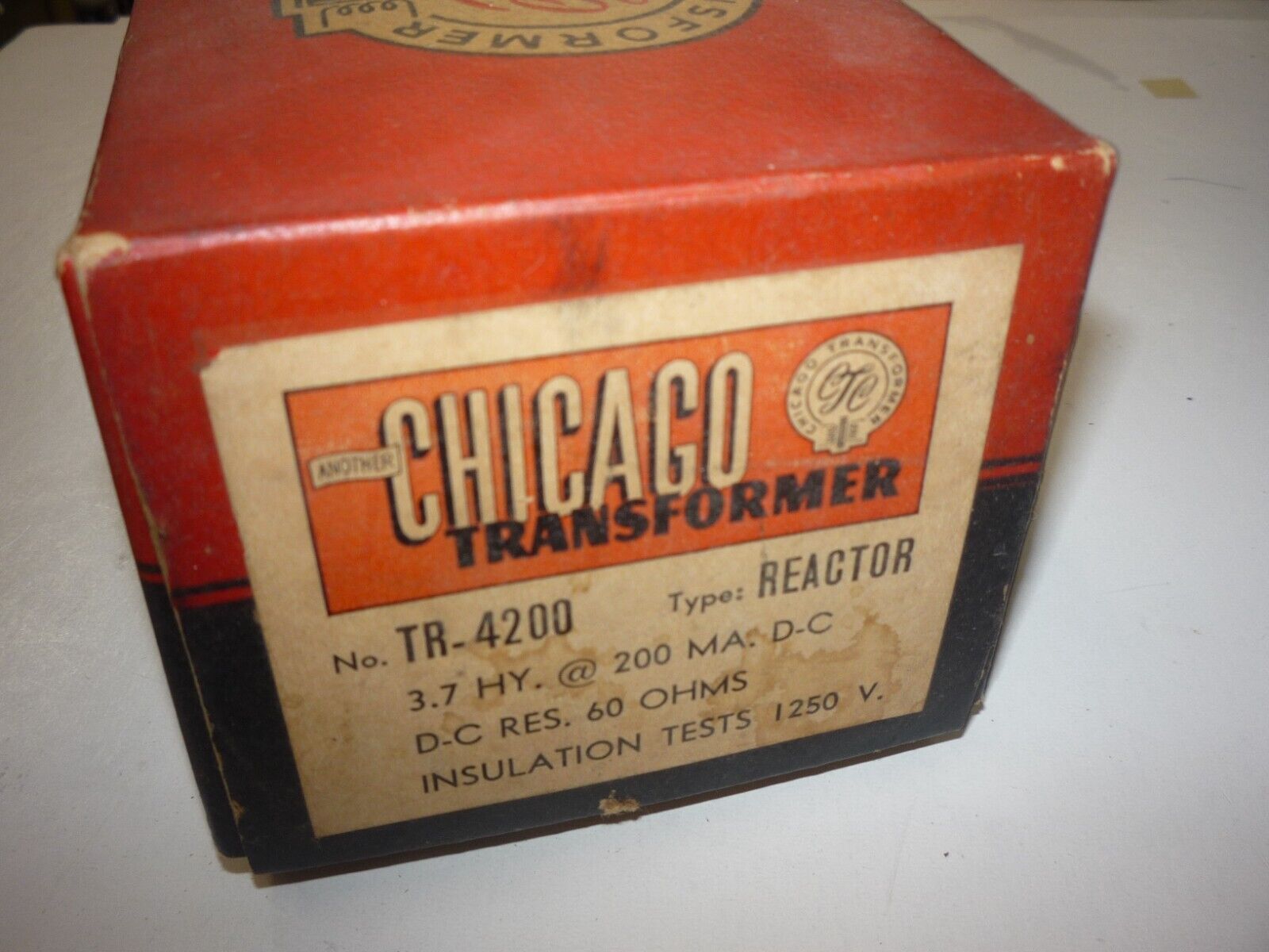 Vintage Chicago  TR-4200  60 Ohms  Reactor Transformer in box  NOS