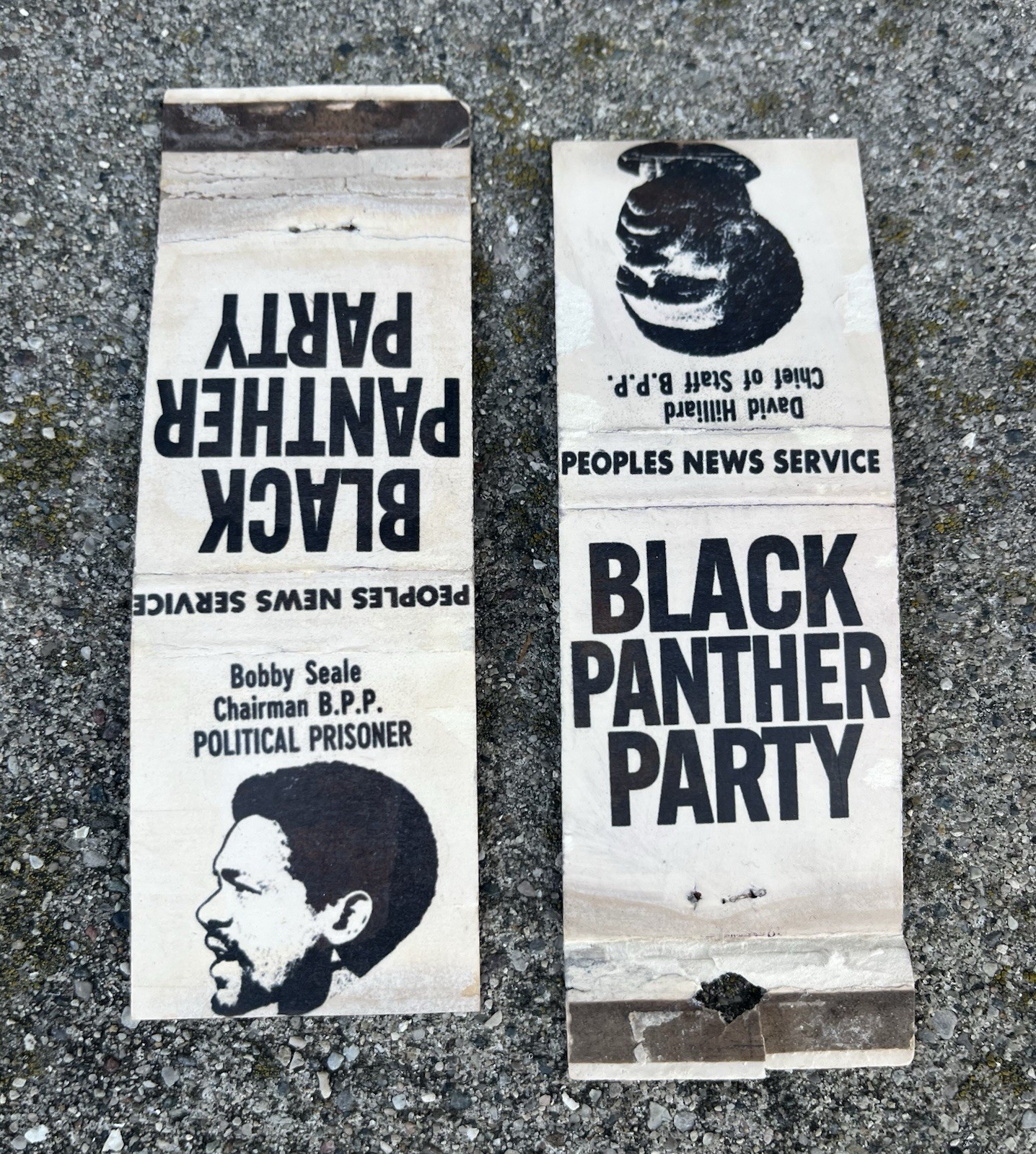 Vtg Black Panther Party Bobby Seale David Hilliard News Service Matchbook Covers Vtg Black Panther Party Bobby Seale David Hilliard News Service Matchbook Covers