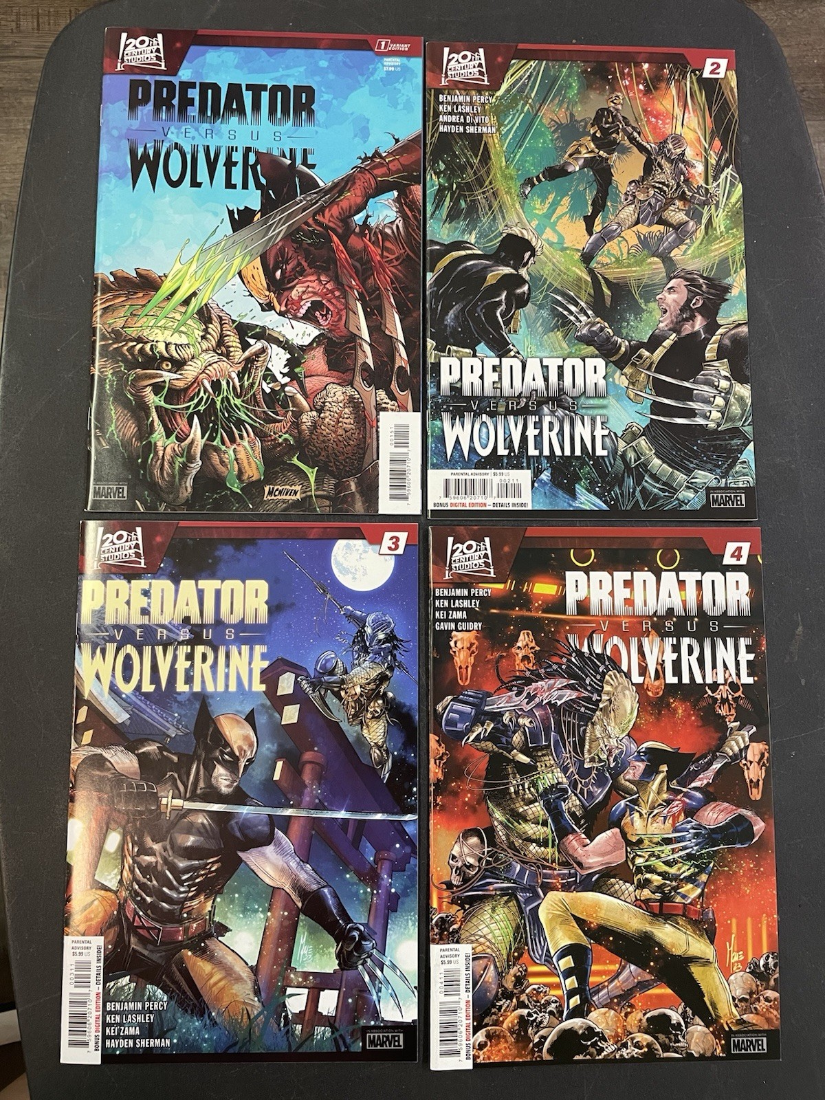 Predator Versus Wolverine 1-4 Complete Set Marvel 2023 Lot 1st Print Run 1 2 3 4