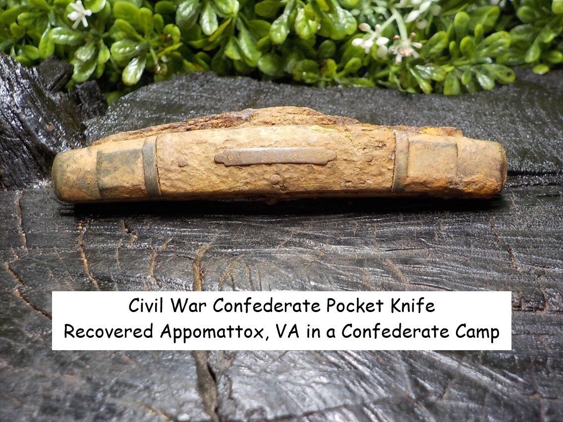 Old Rare Vintage Antique Civil War Relic Confederate Pocket Knife Appomattox VA