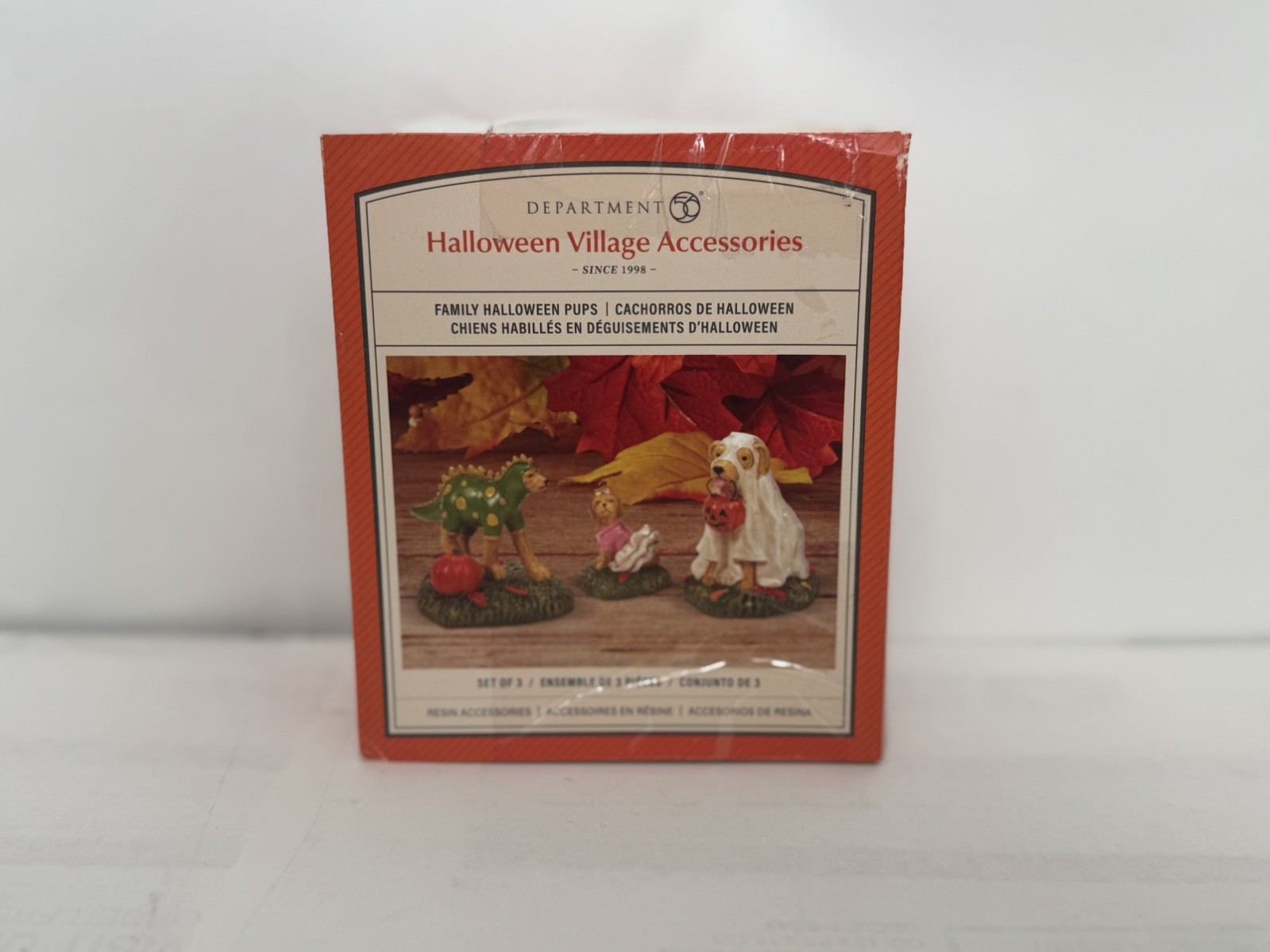 DEPT 56 Village FAMILY HALLOWEEN DOGS Dino Princess Ghost Pup Costumes DEPT 56 Village FAMILY HALLOWEEN DOGS Dino Princess Ghost Pup Costumes
