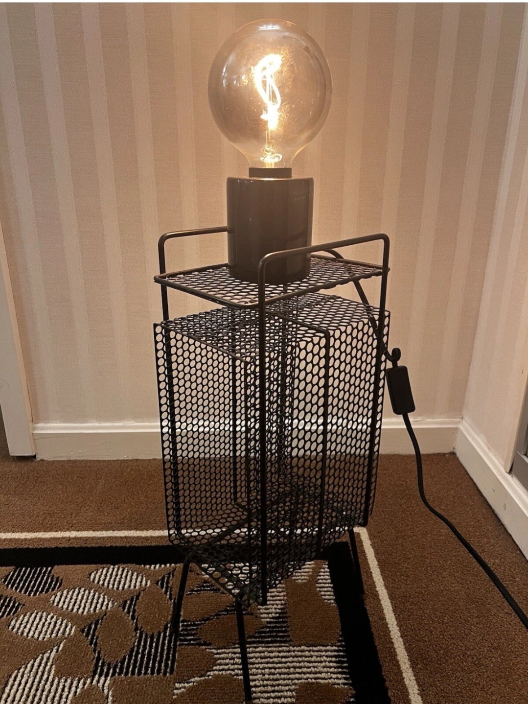 Vintage MCM Richard Galef Style Metal Mesh Telephone/Magazine Stand Retro 