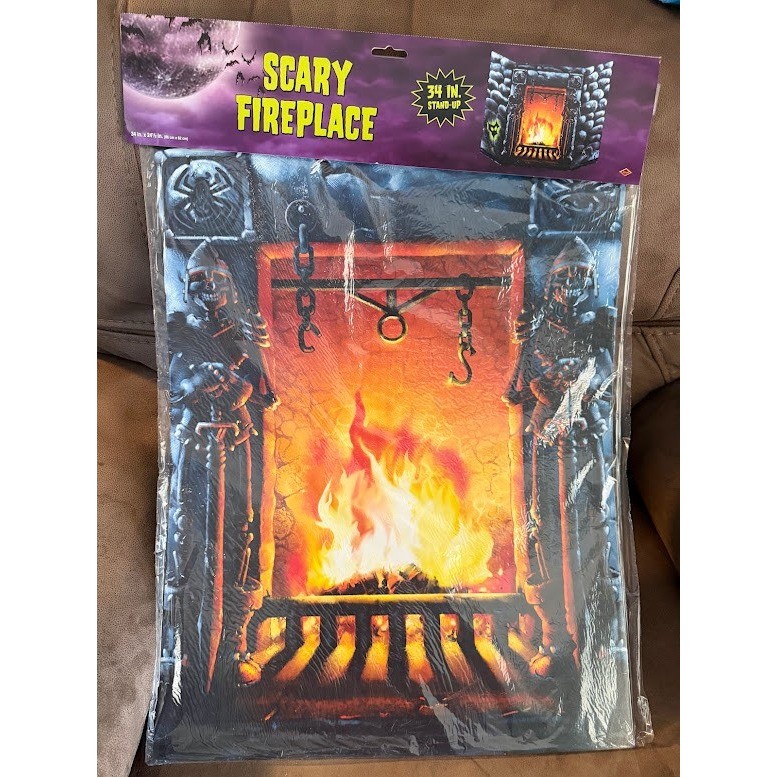Beistle Halloween Scary Fireplace 34 Inch Stand-Up Decoration Vintage Style 2008