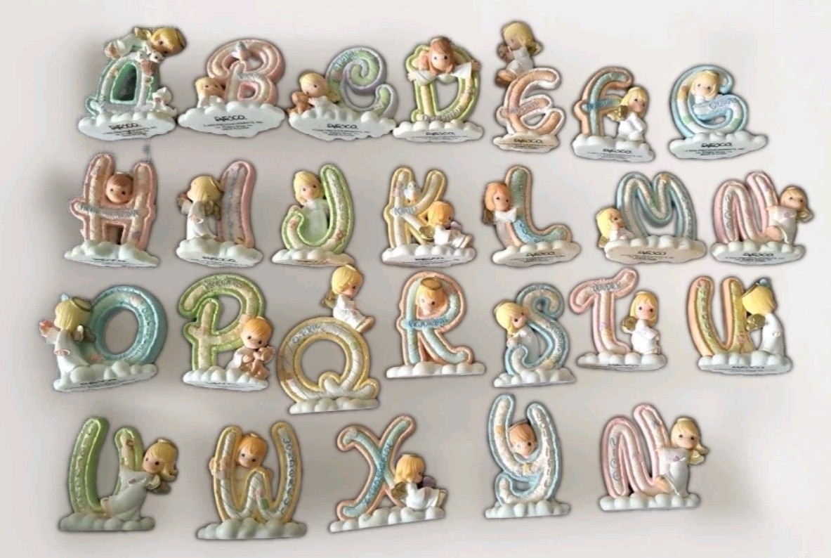 2002 Precious Moments Enesco Alphabet Letter Figurines 26 Piece Set 2002 Precious Moments Enesco Alphabet Letter Figurines 26 Piece Set