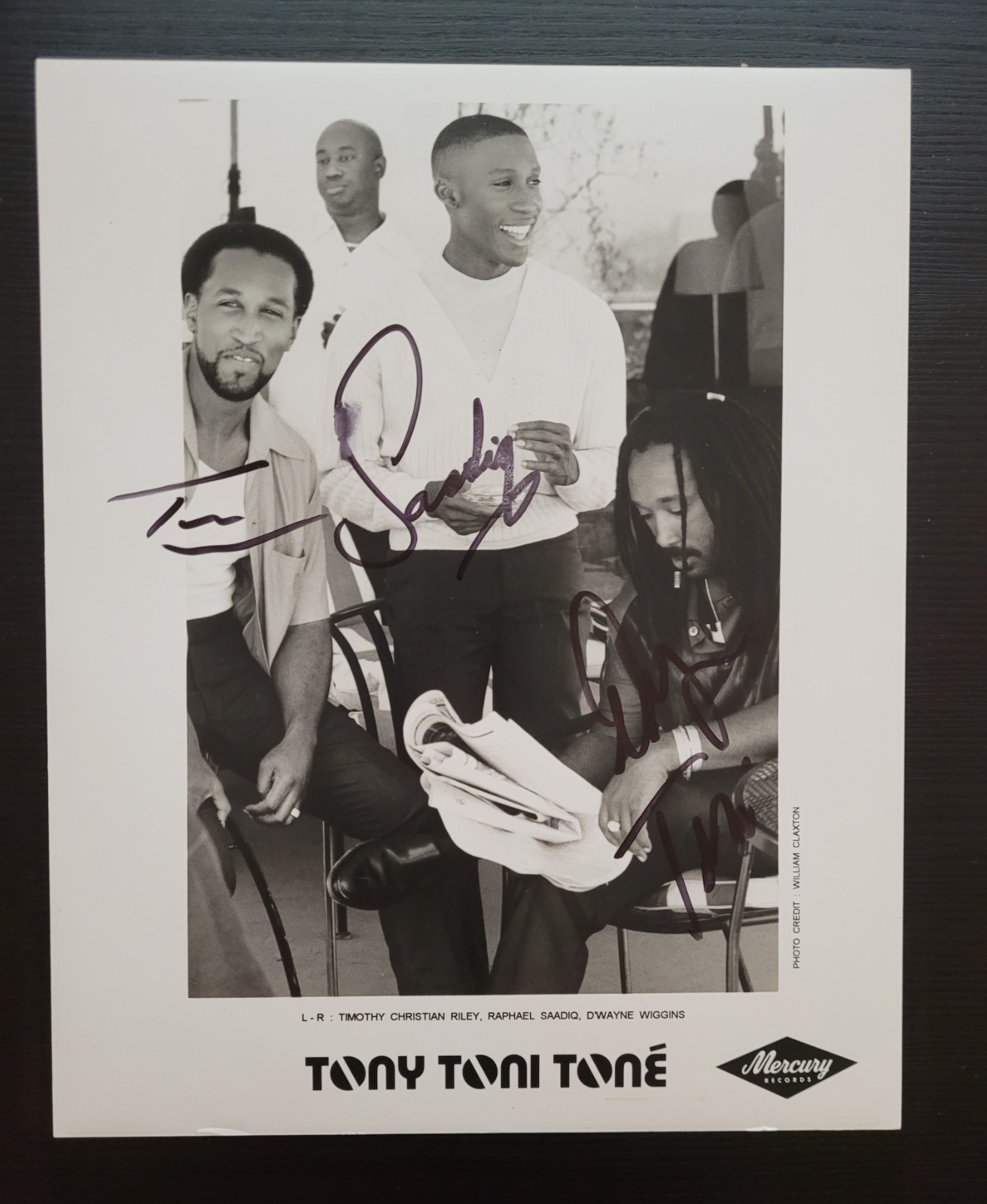 Vintage 1990s Tony Toni Tone autograph Revival Hip Hop New Edition Jodeci signed