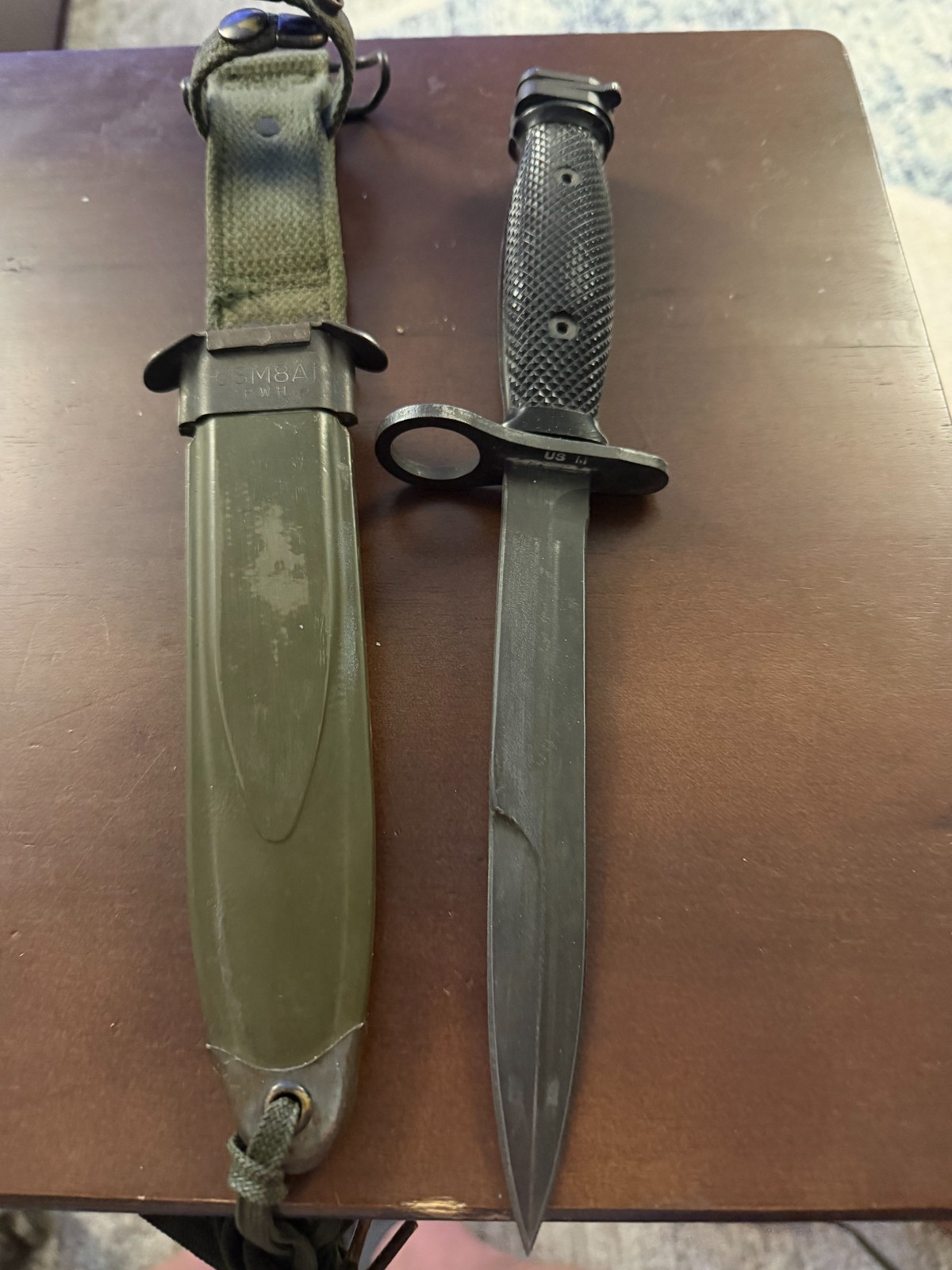 Original U.S. Military M7 Bayonet – MILPAR – with USM8A1 PWH Scabbard Original U.S. Military M7 Bayonet – MILPAR – with USM8A1 PWH Scabbard