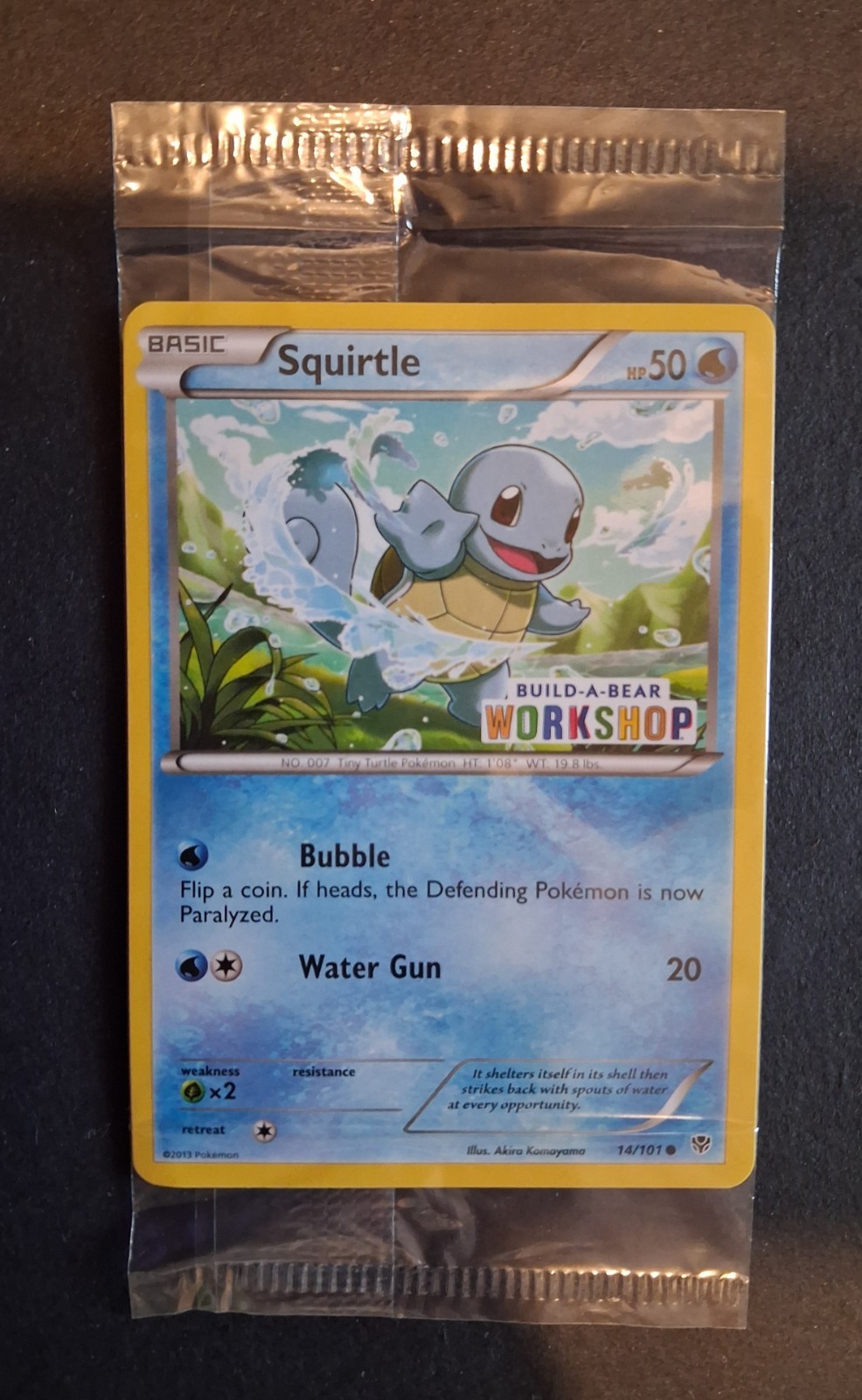Squirtle Build-A-Bear Workshop Promo Sealed Pokemon Card Squirtle Build-A-Bear Workshop Promo Sealed Pokemon Card