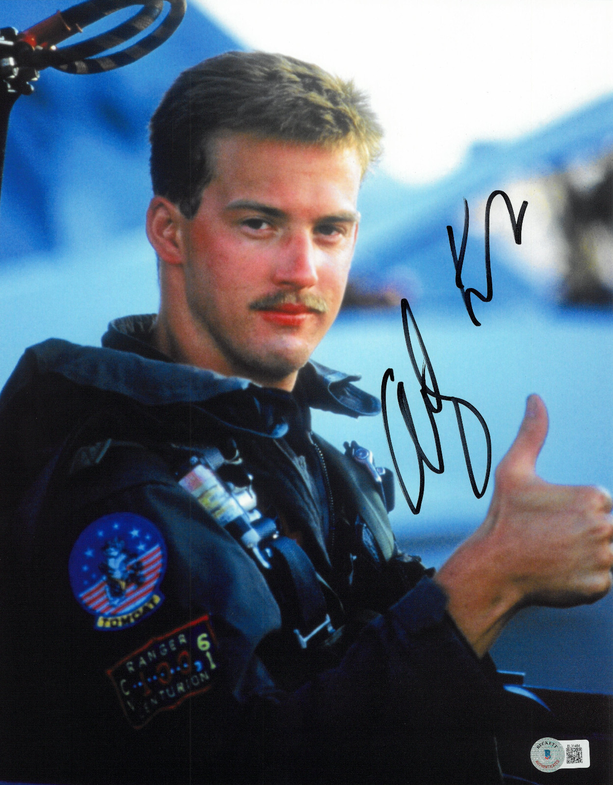 Anthony Edwards Signed Autograph Top Gun 11x14 Photo Beckett BAS Anthony Edwards Signed Autograph Top Gun 11x14 Photo Beckett BAS