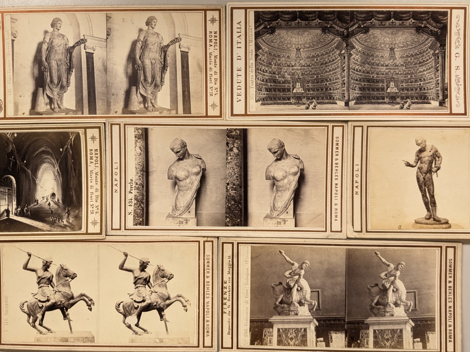 (7) Italy Sommer & Behles Stereoview Photos (7) Italy Sommer & Behles Stereoview Photos
