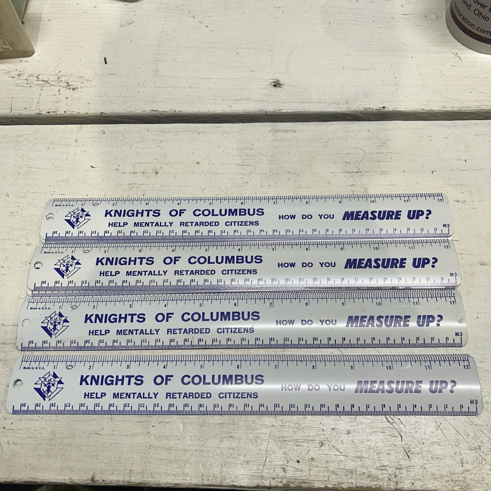 Vintage Knights Columbus Mentally Retarded Citizens Advertising Ruler Lot Of 4 Vintage Knights Columbus Mentally Retarded Citizens Advertising Ruler Lot Of 4