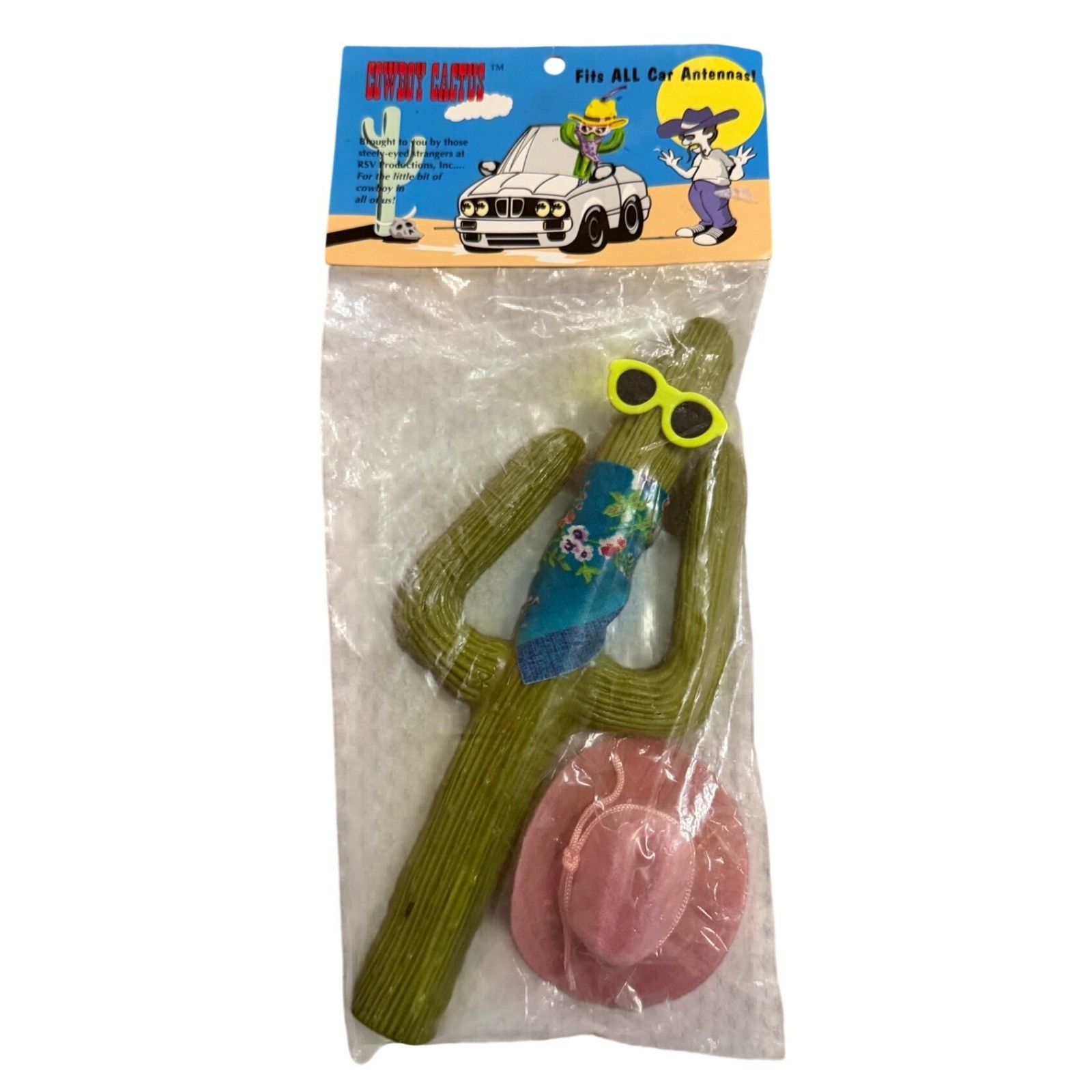 RSV Productions Vintage 90s Cowboy Cactus Antenna Topper