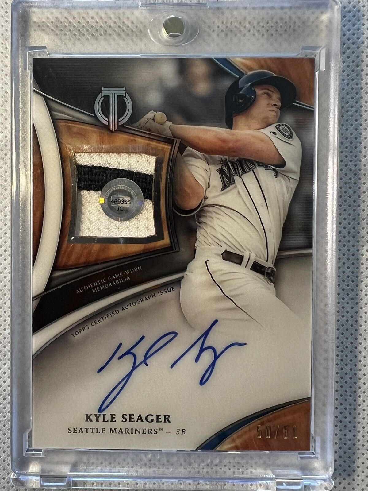 2018 Topps Tribute Auto Patch 50/50 Kyle Seager #TAP-KS Patch Auto