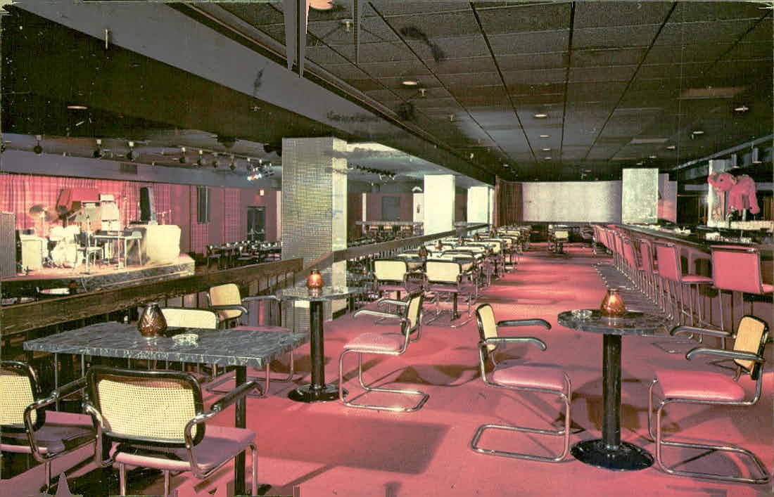 Grossinger\'s Pink Elephant Lounge Grossinger NY 1976 Vintage Postcard Grossinger\'s Pink Elephant Lounge Grossinger NY 1976 Vintage Postcard