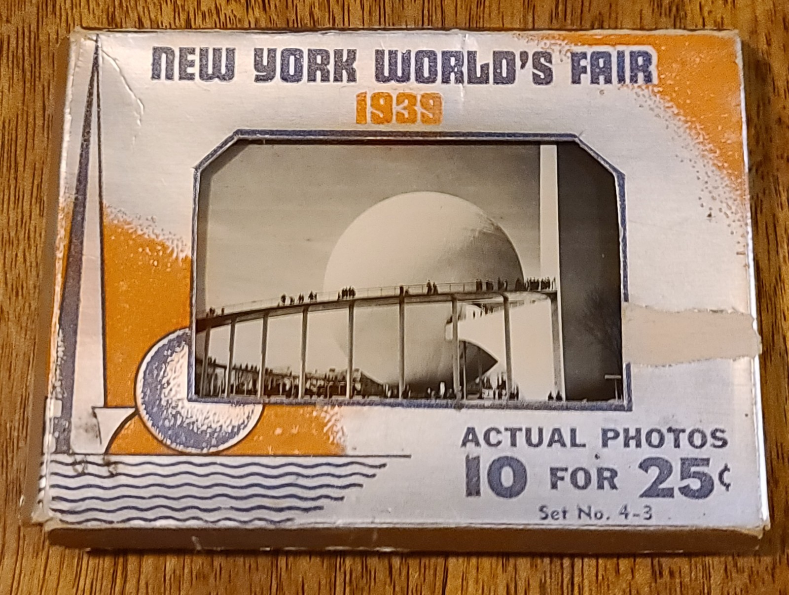 1939 New York World\'s Fair 10 Actual Photos Souvenir Set 4-3 Original Sleeve