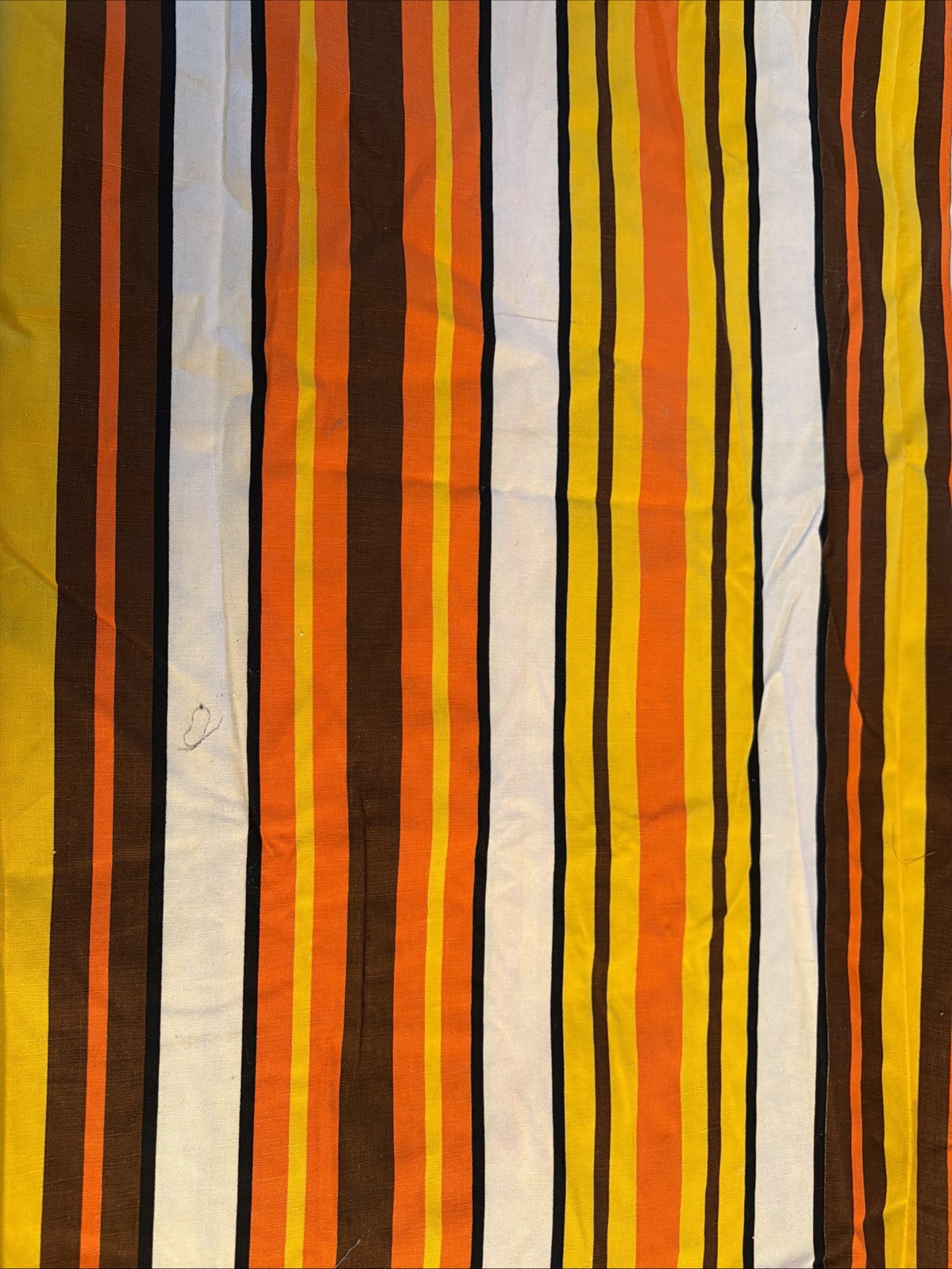 Vintage 70s MCM MOD Striped Fabric 3.75 Yards x 42” Woven Orange Yellow Brown Vintage 70s MCM MOD Striped Fabric 3.75 Yards x 42” Woven Orange Yellow Brown
