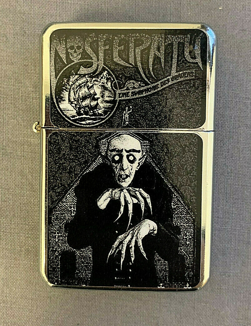 Nosferatu Vampire Flip Top Oil Lighter Windproof