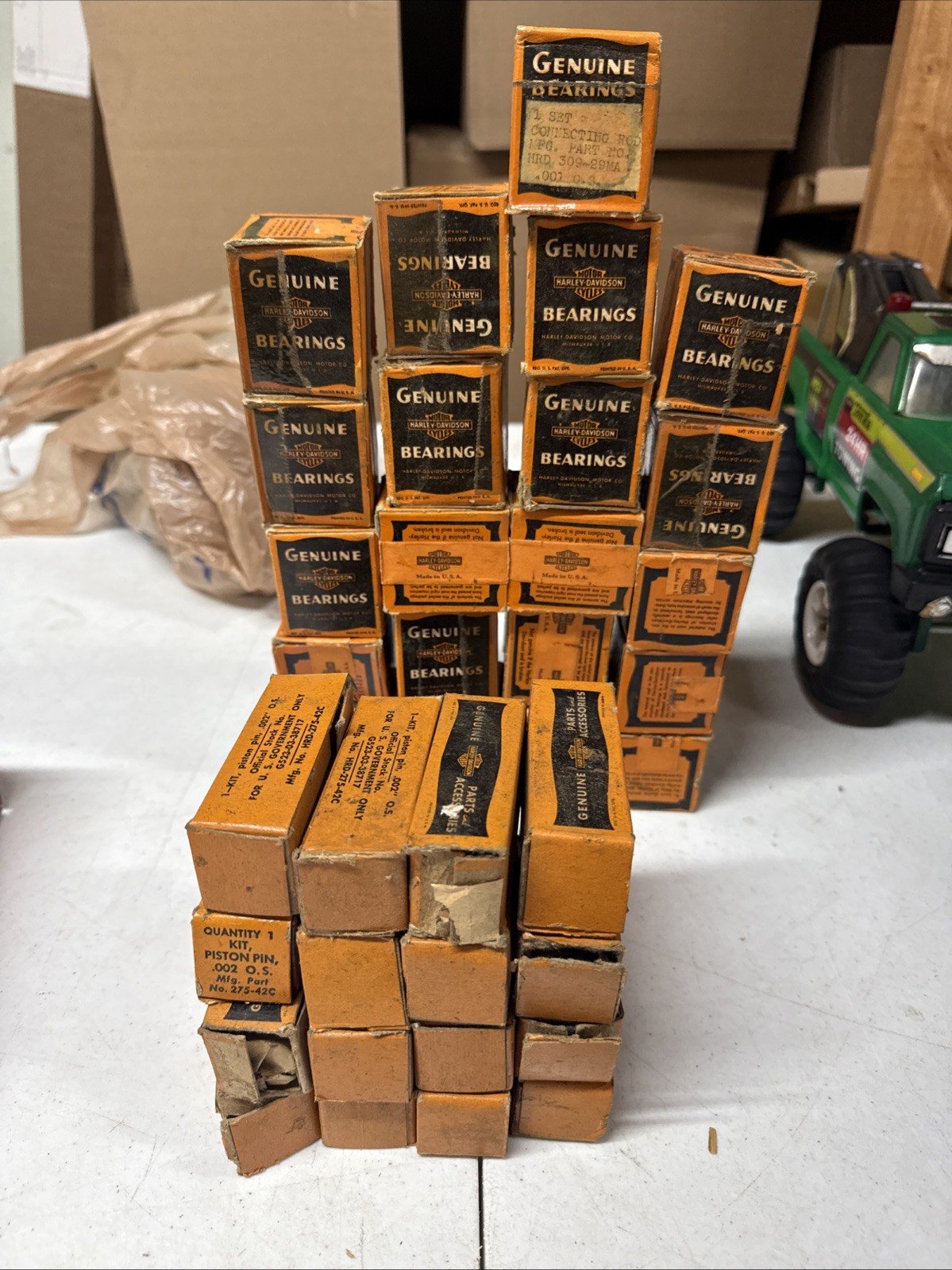 WWII Harley Davidson Motorcycle Lot of Bearings & Piston Pin Kits NEW 37 PIECES WWII Harley Davidson Motorcycle Lot of Bearings & Piston Pin Kits NEW 37 PIECES