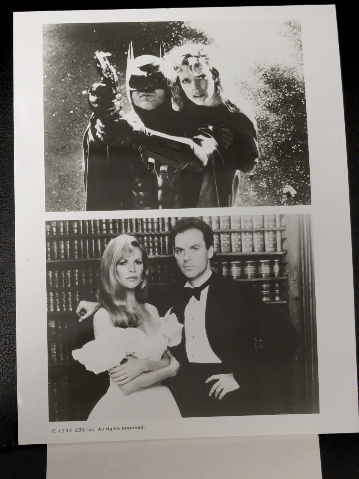 Batman Vintage 1992 CBS Promo Photo W/ Michael Keaton & Kim Basinger Batman Vintage 1992 CBS Promo Photo W/ Michael Keaton & Kim Basinger