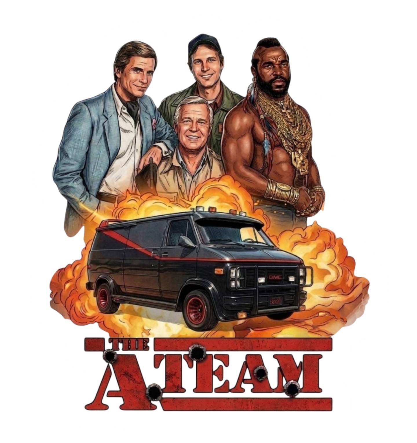 The A-Team Mr T Dirk Classic Action Comedy Nostalgia TV Water Resistant Sticker The A-Team Mr T Dirk Classic Action Comedy Nostalgia TV Water Resistant Sticker