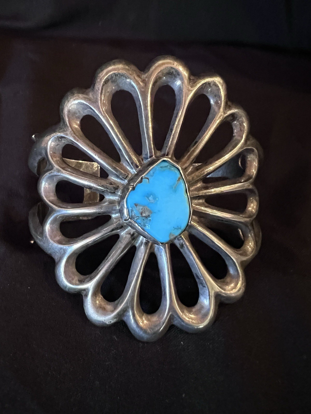 Vintage Navajo Kingman Turquoise Cuff