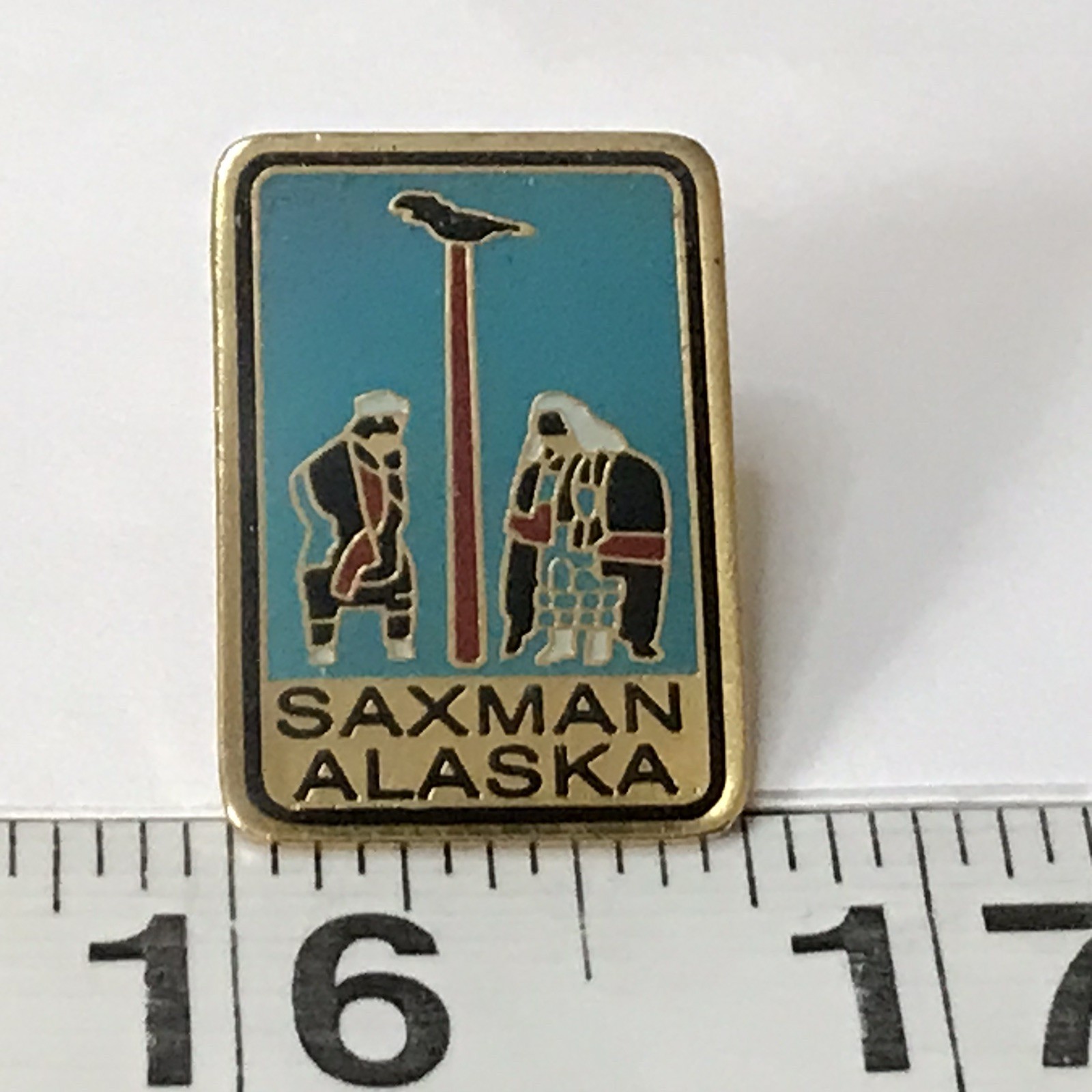 Saxman Alaska Totem Lapel Hat Jacket Pin (T14) Saxman Alaska Totem Lapel Hat Jacket Pin (T14)