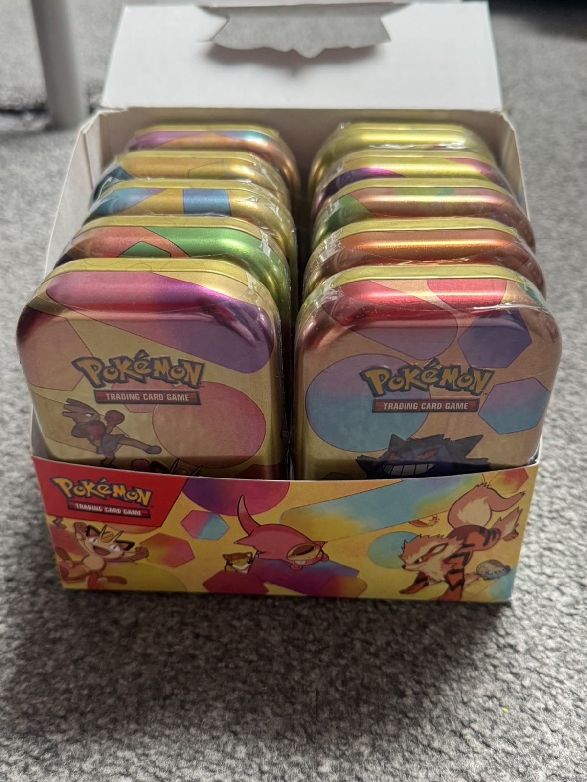 POKEMON TCG - S&V: 151 Mini Tins Unsealed Full Display Case 10 X Tins POKEMON TCG - S&V: 151 Mini Tins Unsealed Full Display Case 10 X Tins