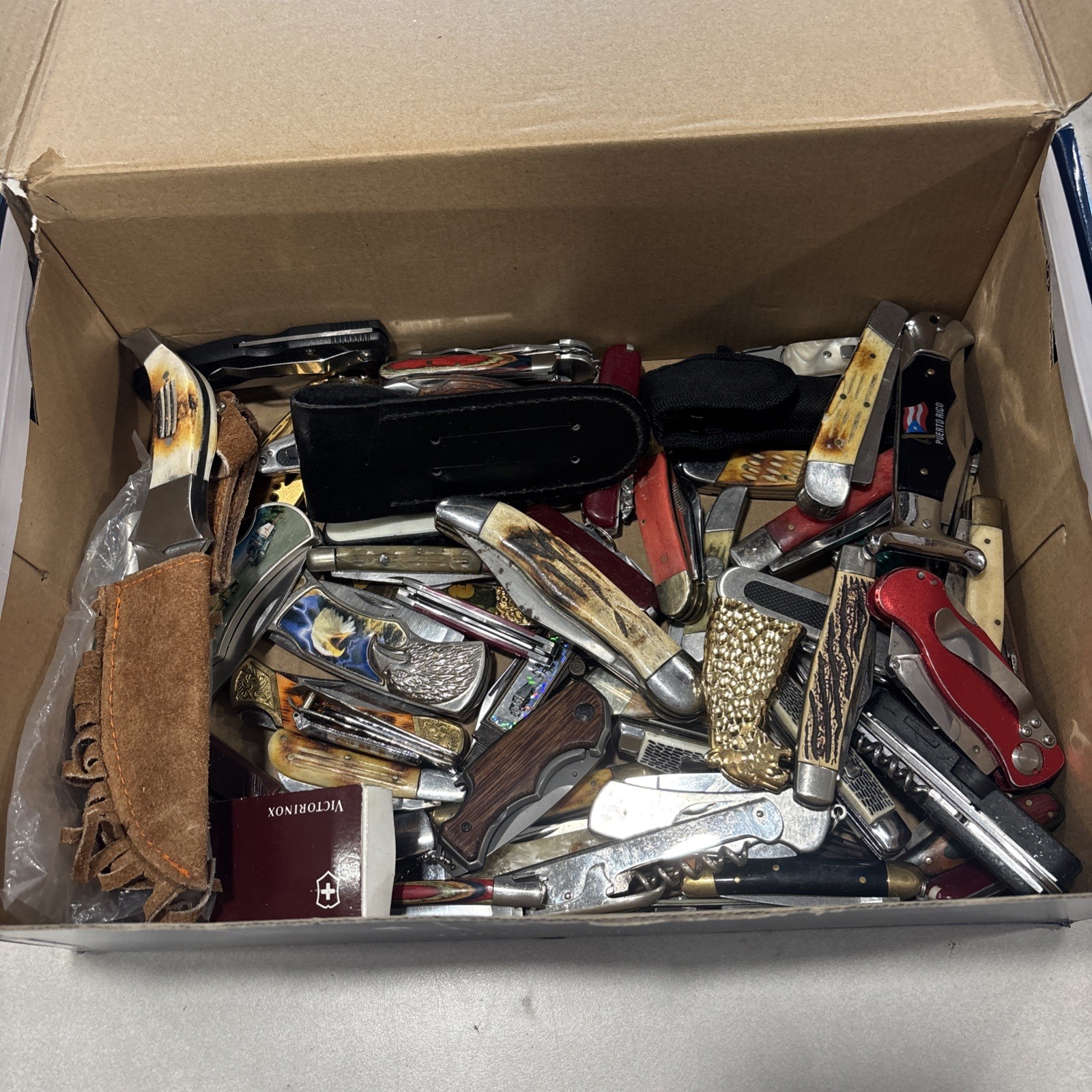 Lot Of Around 60 Mixed Knives Some Older Some Newer AS IS HOW IS Lot Of Around 60 Mixed Knives Some Older Some Newer AS IS HOW IS