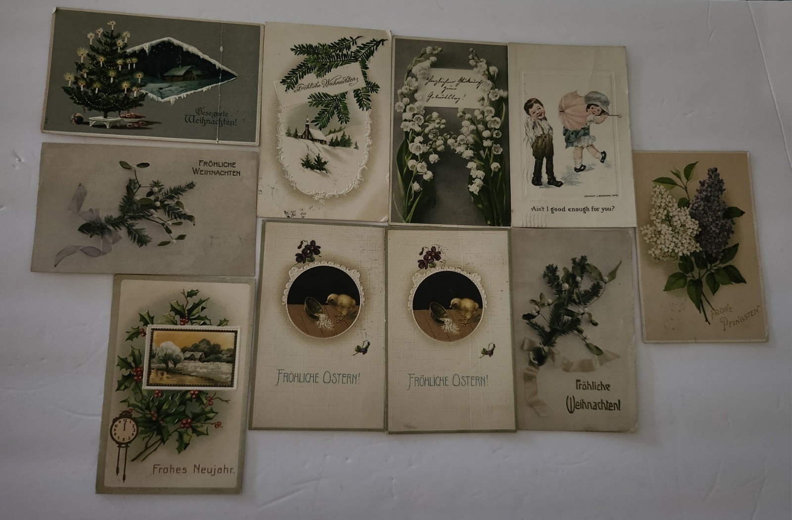 Unique Lot of 10 Antique Transatlantic Postcards (1911–1913) – German Unique Lot of 10 Antique Transatlantic Postcards (1911–1913) – German