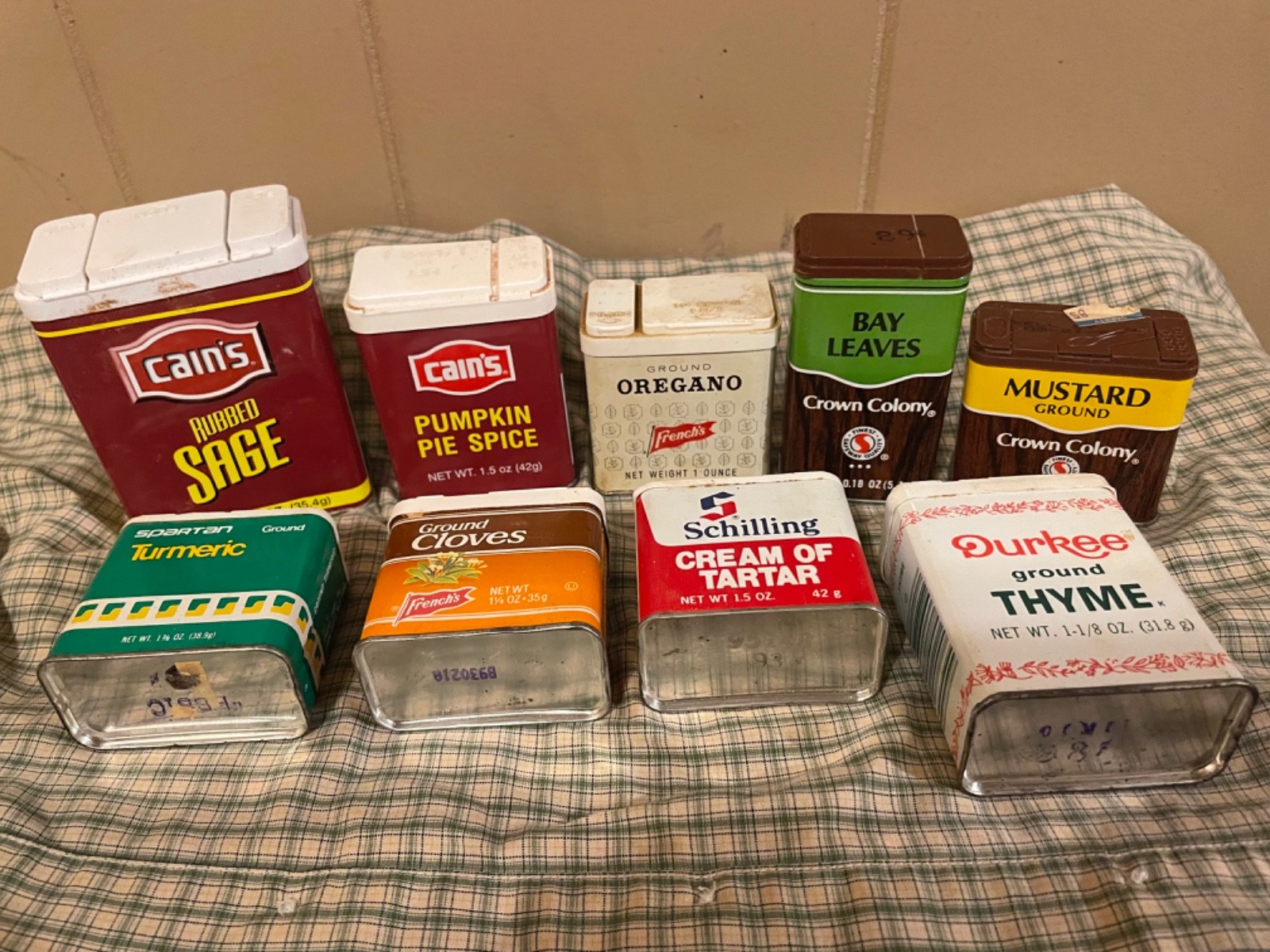 Vintage Spice Tin Retro Kitchen Decor Cain’s, Durkee Lot Vintage Spice Tin Retro Kitchen Decor Cain’s, Durkee Lot