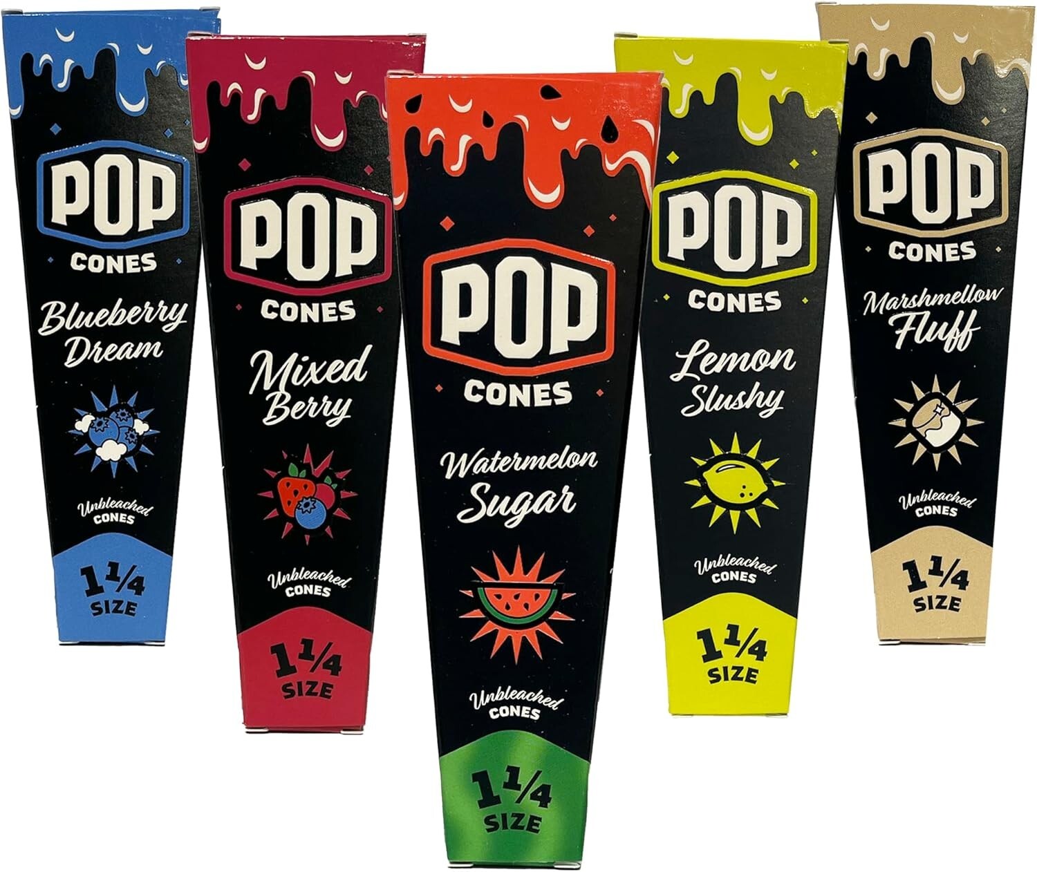 POP Cones 1 1/4 - Variety, New Flavors - 5 Packs POP Cones 1 1/4 - Variety, New Flavors - 5 Packs