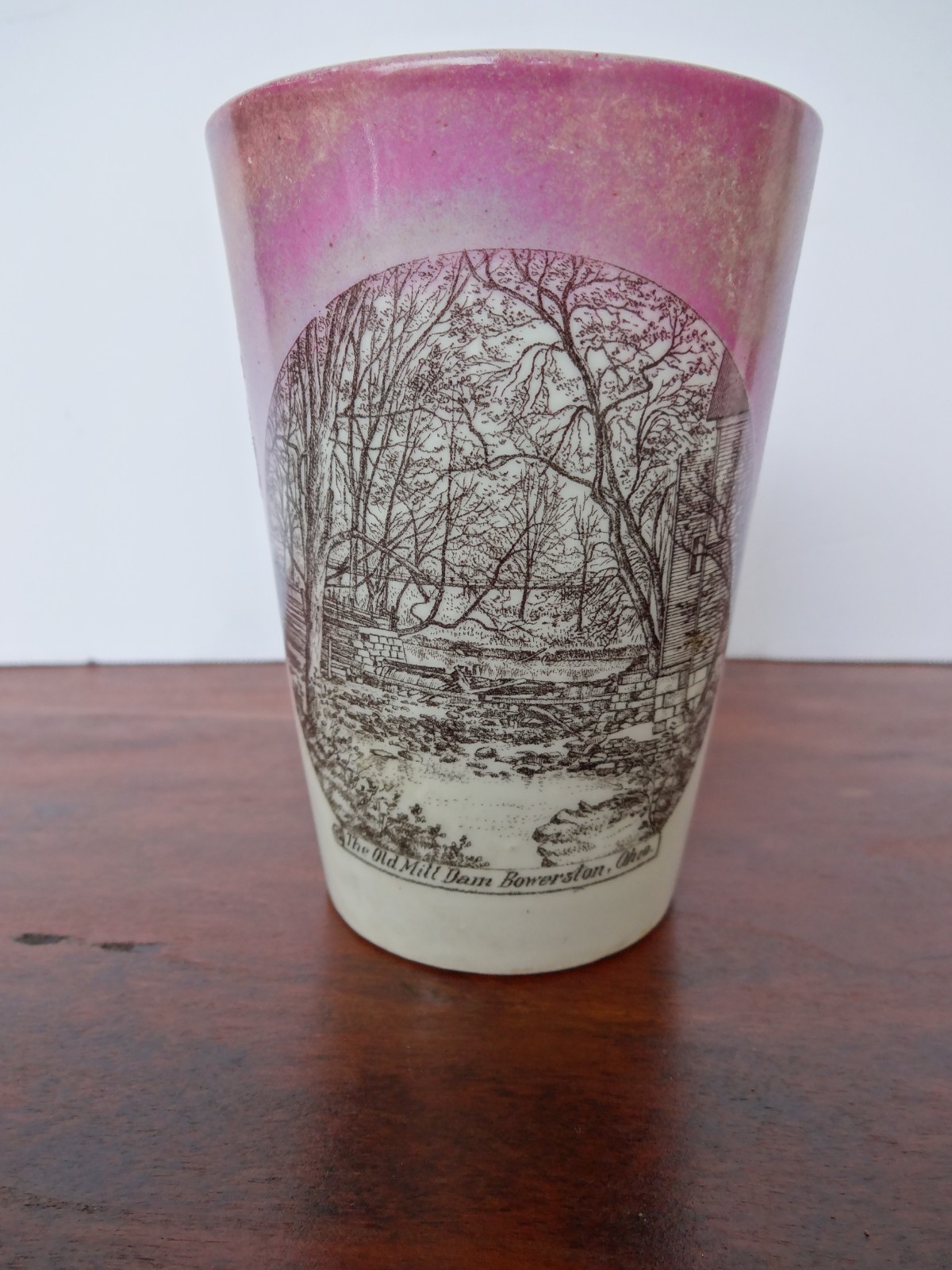 THE OLD MILL DAM BOWERSTON OHIO SOUVENIR TUMBLER THE OLD MILL DAM BOWERSTON OHIO SOUVENIR TUMBLER