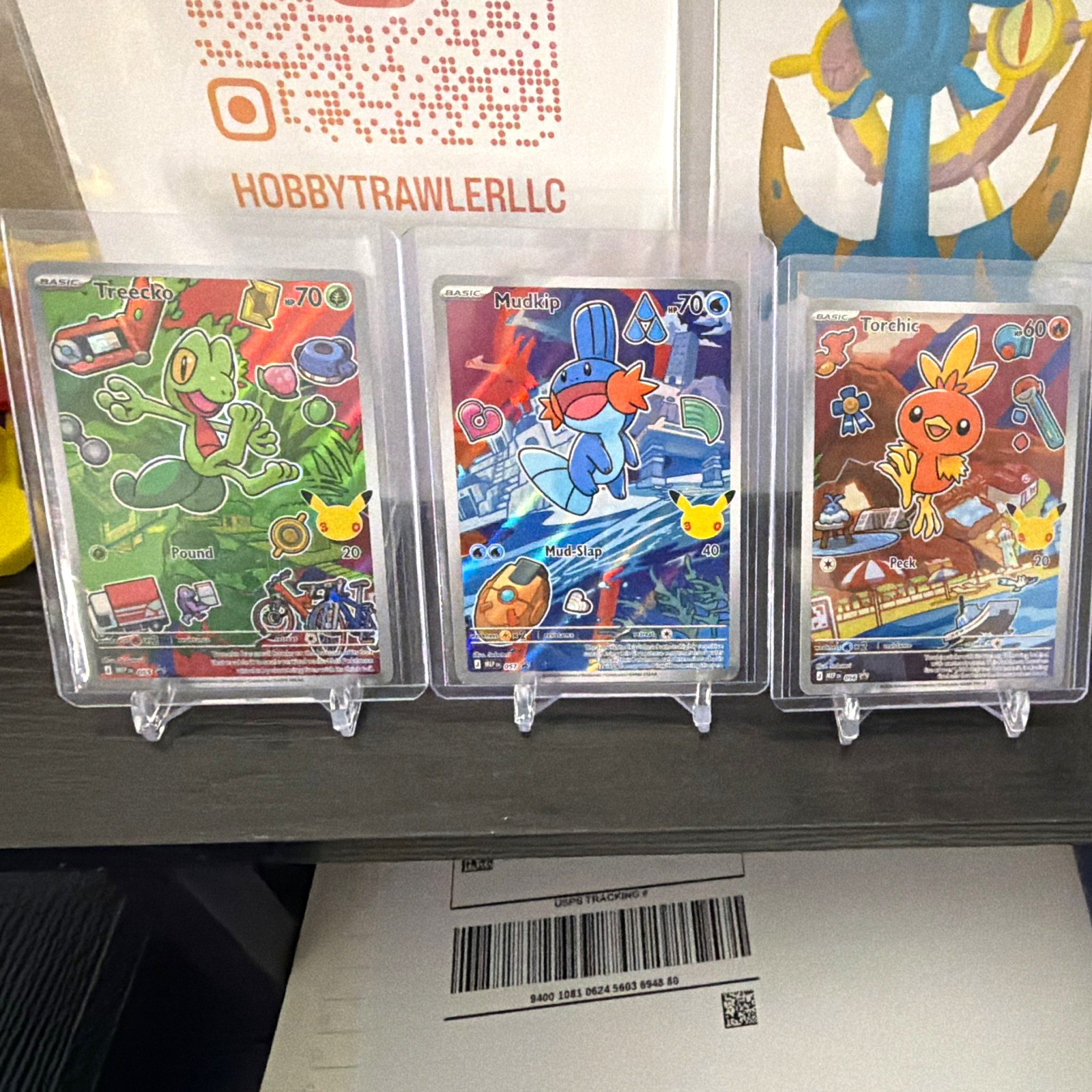 Pokémon McDonald's Collection 2023 Treecko Torchic Mudkip 3-Card Lot 055-057 Pokémon McDonald's Collection 2023 Treecko Torchic Mudkip 3-Card Lot 055-057