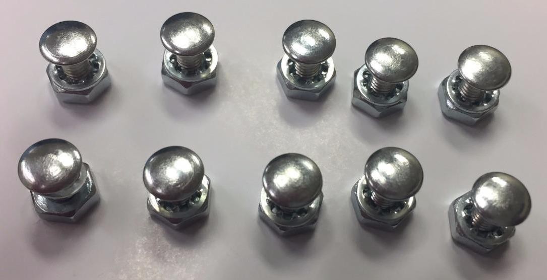 vintage bicycle fender brace SCREW RIVETS set of 10 Low Profile Looks Like STOCK