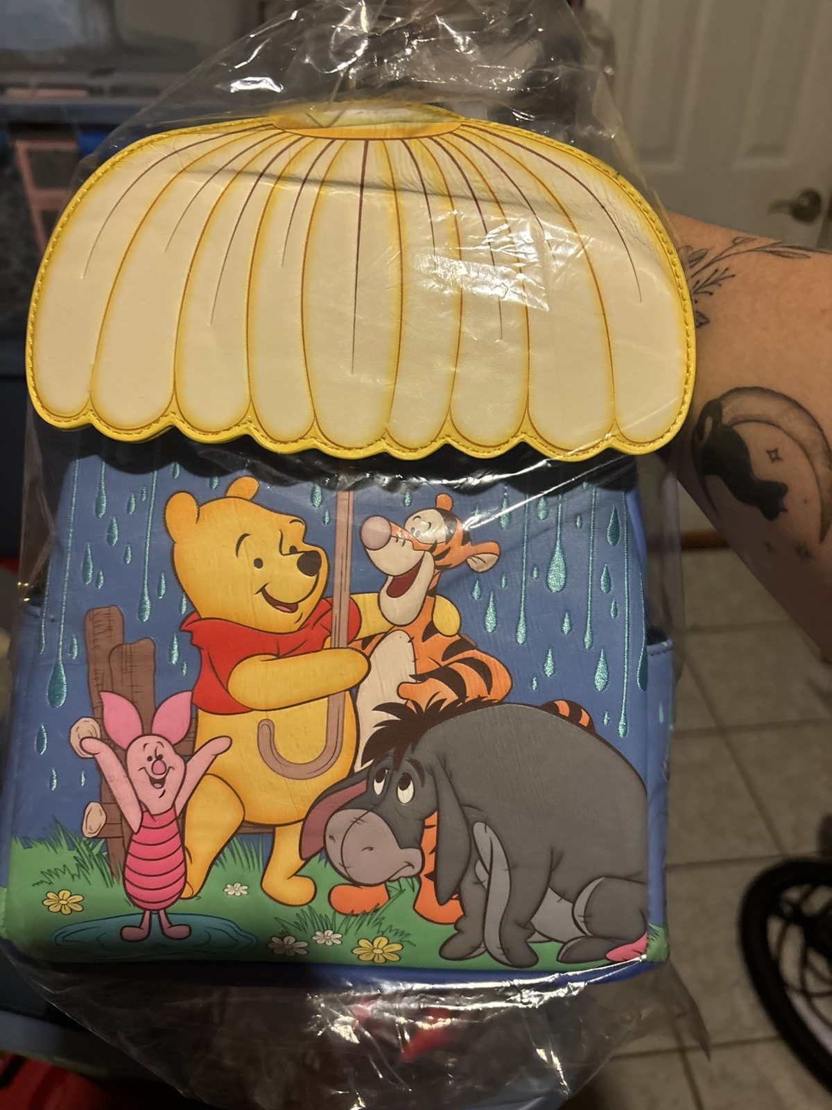 Loungefly Disney Winnie The Pooh Rainy Umbrella Scene Mini Backpack NWT Loungefly Disney Winnie The Pooh Rainy Umbrella Scene Mini Backpack NWT