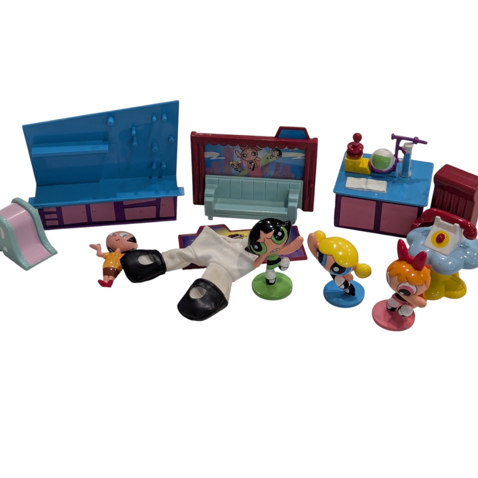 Vintage Y2K Cartoon Network Powerpuff Girls Figures Toy Set Lot Vintage Y2K Cartoon Network Powerpuff Girls Figures Toy Set Lot