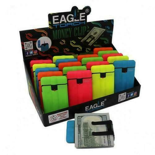 20x Eagle Jet Flame (Money Clip) Slim Torch Lighters Windproof (20x - Full Box)