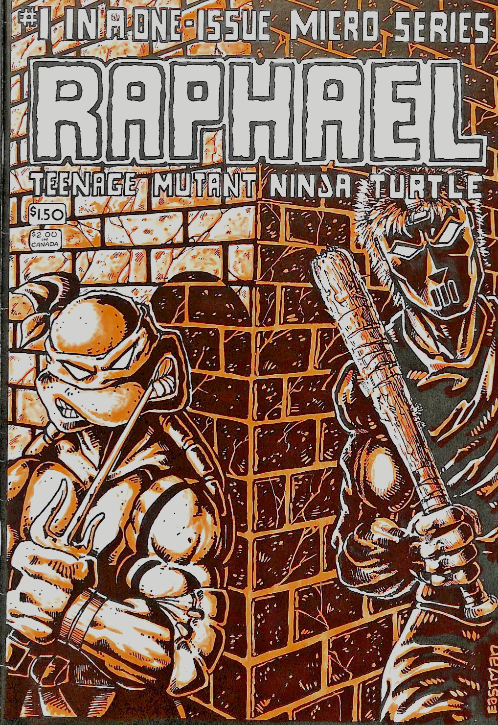 Raphael Teenage Mutant Ninja Turtle #1 Micro-Series 1st Casey Jones TMNT 1985 Raphael Teenage Mutant Ninja Turtle #1 Micro-Series 1st Casey Jones TMNT 1985