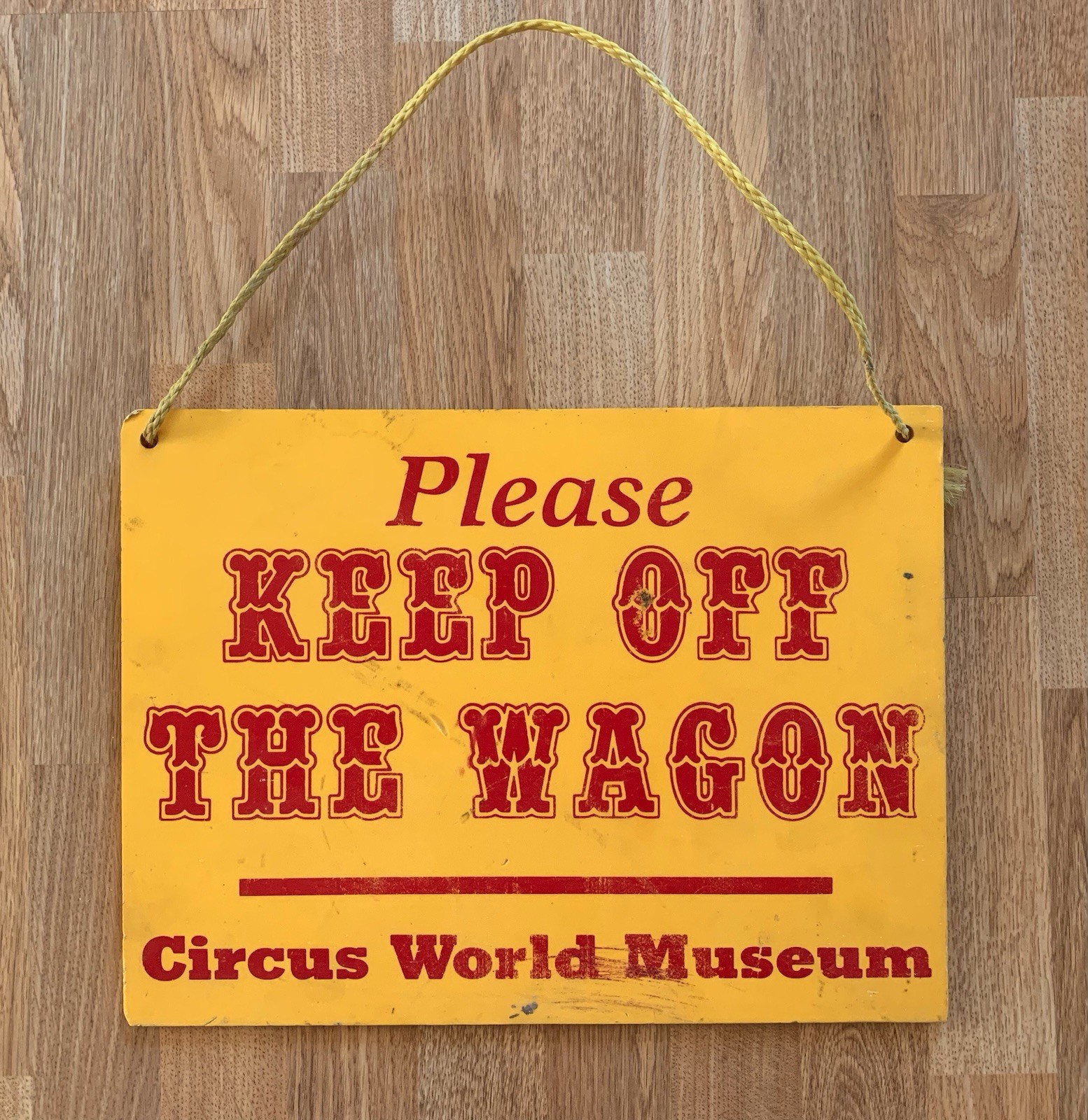 Vintage 1950s/60’s Circus World Museum Wagon Sign Vintage 1950s/60’s Circus World Museum Wagon Sign