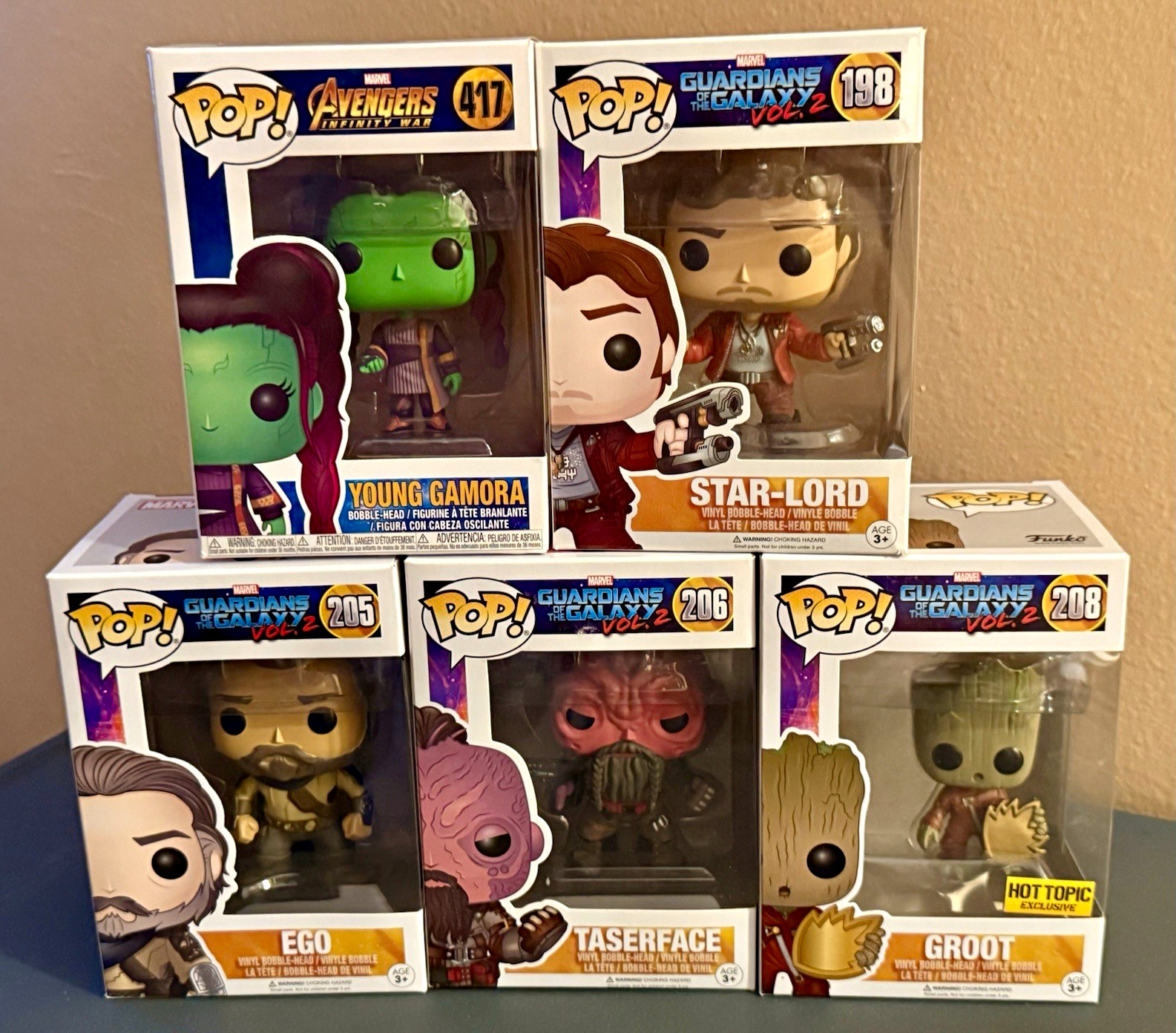 Funko Pop Guardians of the Galaxy Vol 2 Lot of 5 #198 #205 #206 #208 & #417 New Funko Pop Guardians of the Galaxy Vol 2 Lot of 5 #198 #205 #206 #208 & #417 New