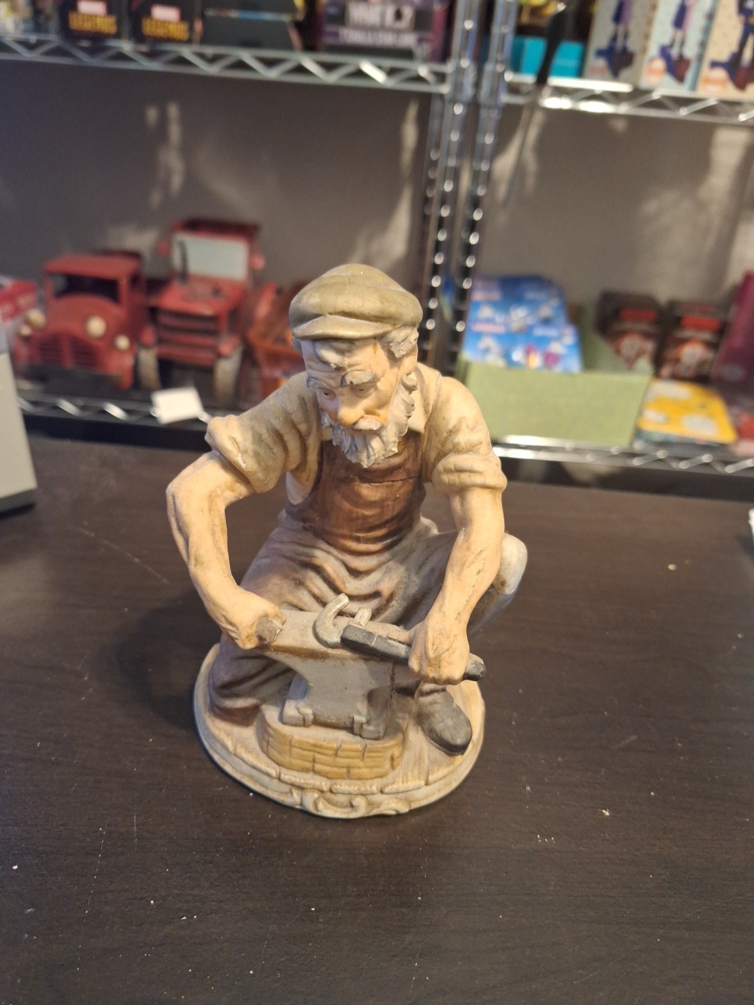 Vintage Capodimonte Blacksmith Figurine – Italian Porcelain – Anvil Scene – Miss Vintage Capodimonte Blacksmith Figurine – Italian Porcelain – Anvil Scene – Miss