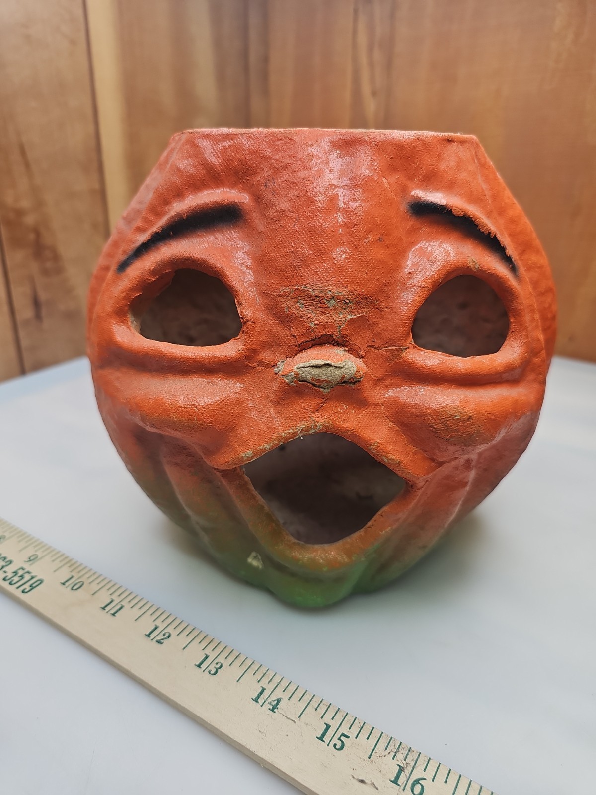 RARE VINTAGE HALLOWEEN CHOIR BOY PAPER MACHE JACK O LANTERN 7.5 RARE VINTAGE HALLOWEEN CHOIR BOY PAPER MACHE JACK O LANTERN 7.5
