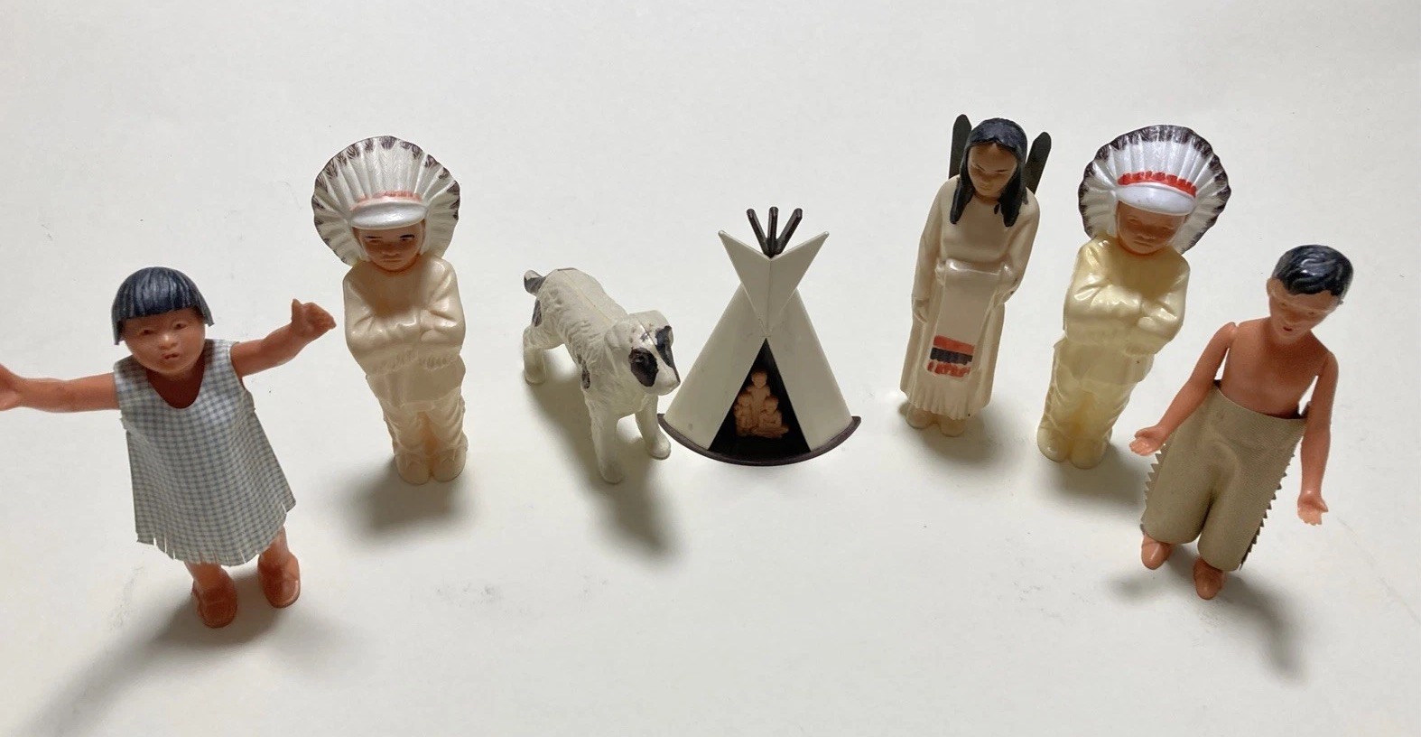 Lot of 7 Vintage Native American Toys St. Labre Indian School Montana