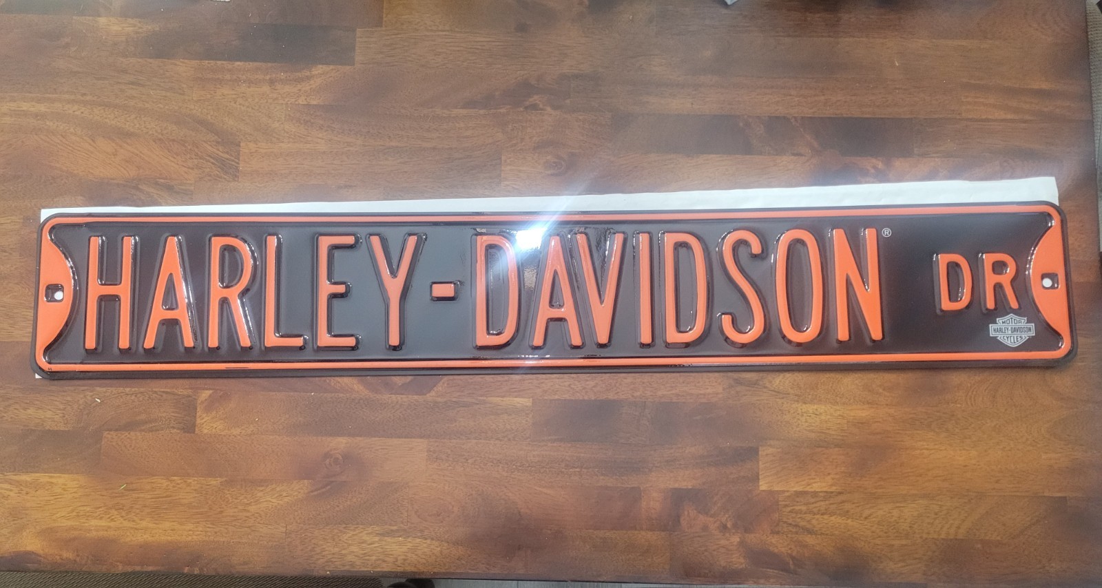 HARLEY DAVIDSON DR Authentic HEAVY PORCELAIN ENAMEL STEEL SIGN 36” x 6” HARLEY DAVIDSON DR Authentic HEAVY PORCELAIN ENAMEL STEEL SIGN 36” x 6”