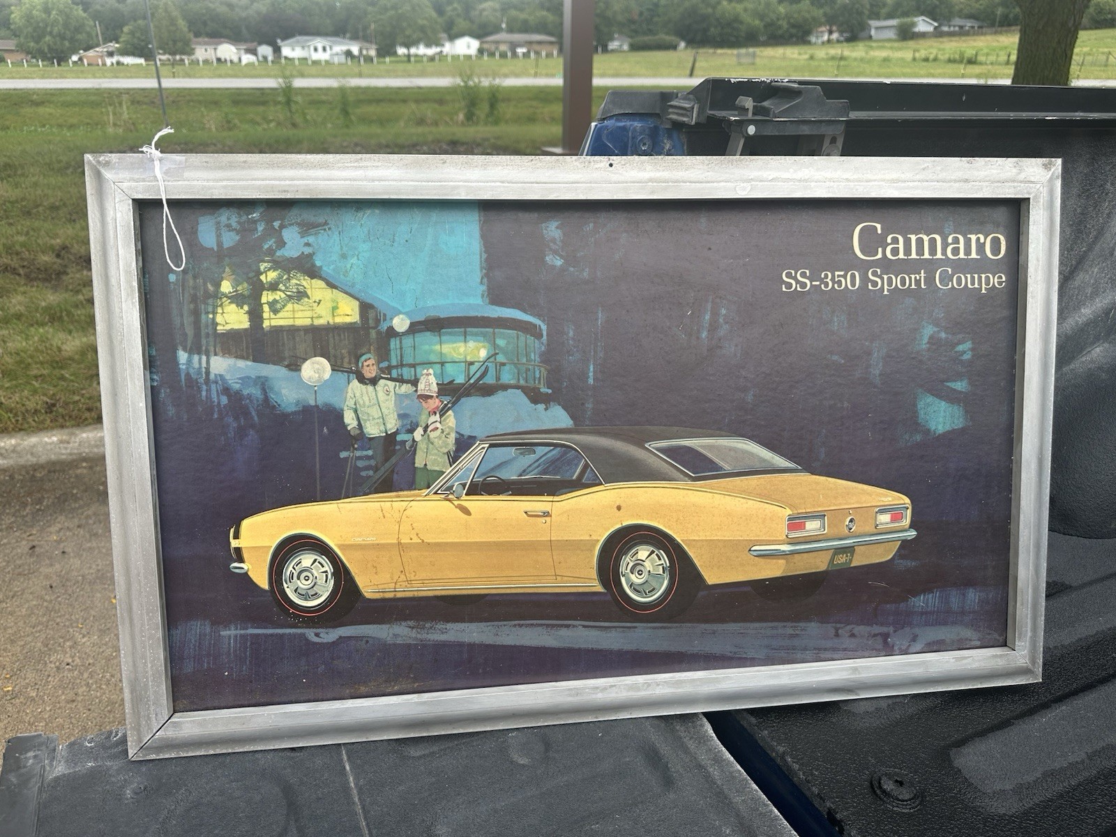 Camaro SS-350 Sport Coupe Framed Vehicle Print dealership sign poster Chevy 1967 Camaro SS-350 Sport Coupe Framed Vehicle Print dealership sign poster Chevy 1967