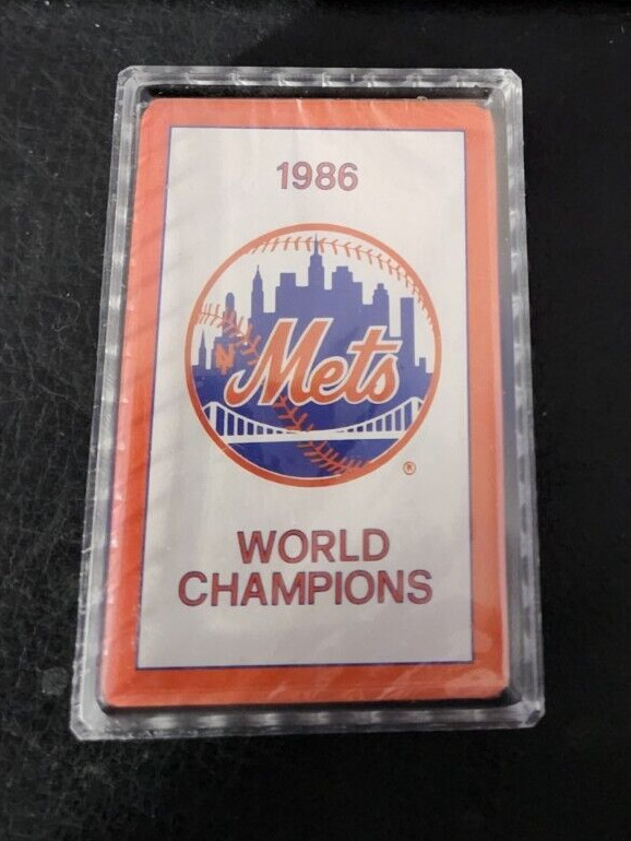 Mets - 1986 World Champions Deck of Cards - in original shrink wrap & case