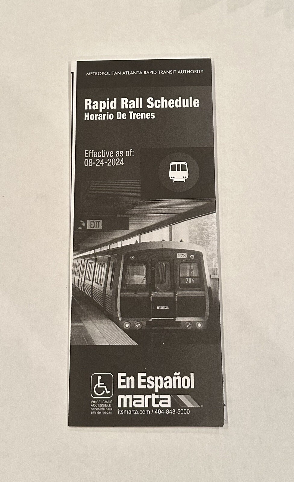 MARTA Rapid Rail Schedule - 2024